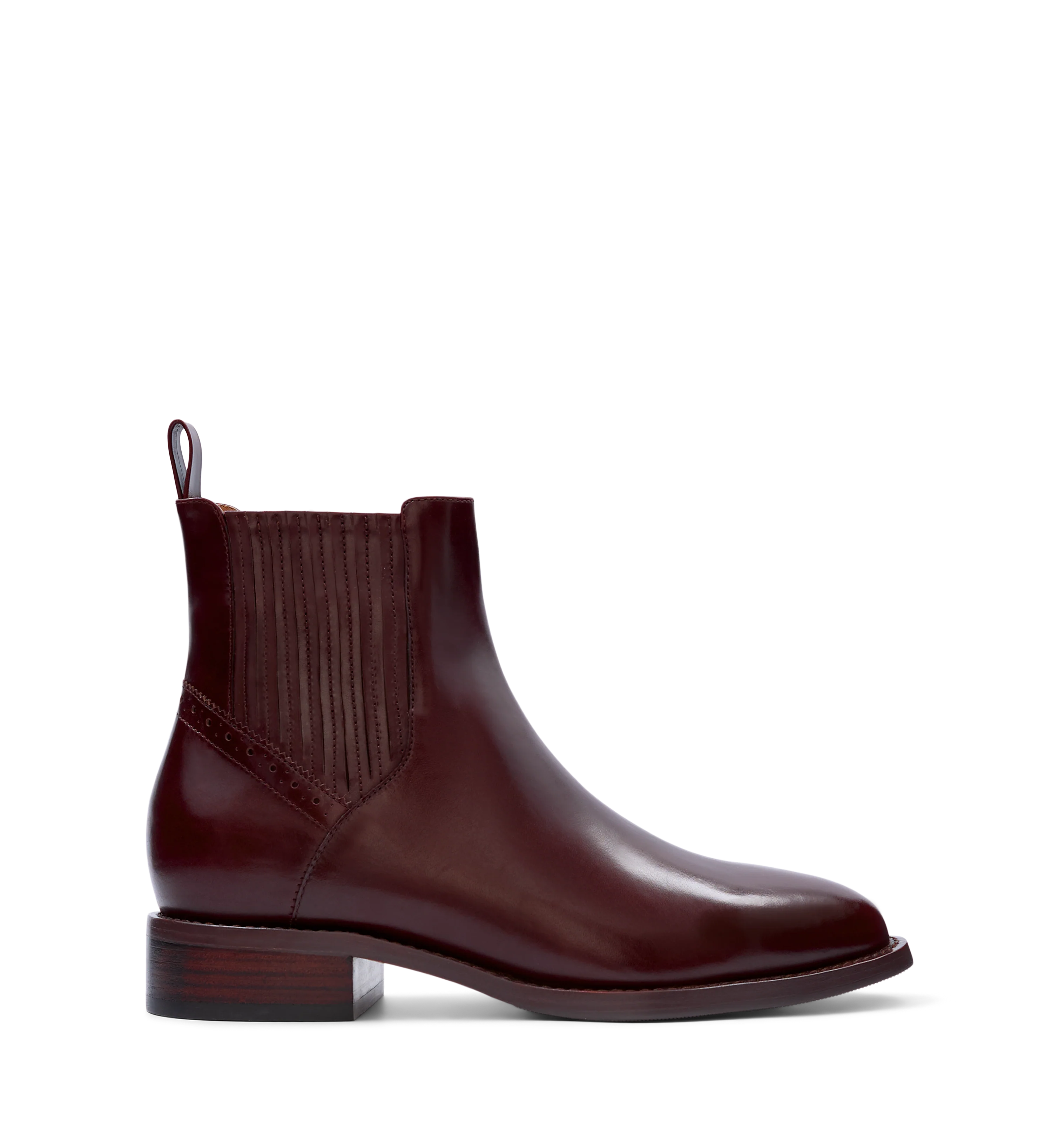 Tomtit Dark Oak Boxed Leather Flat Boots