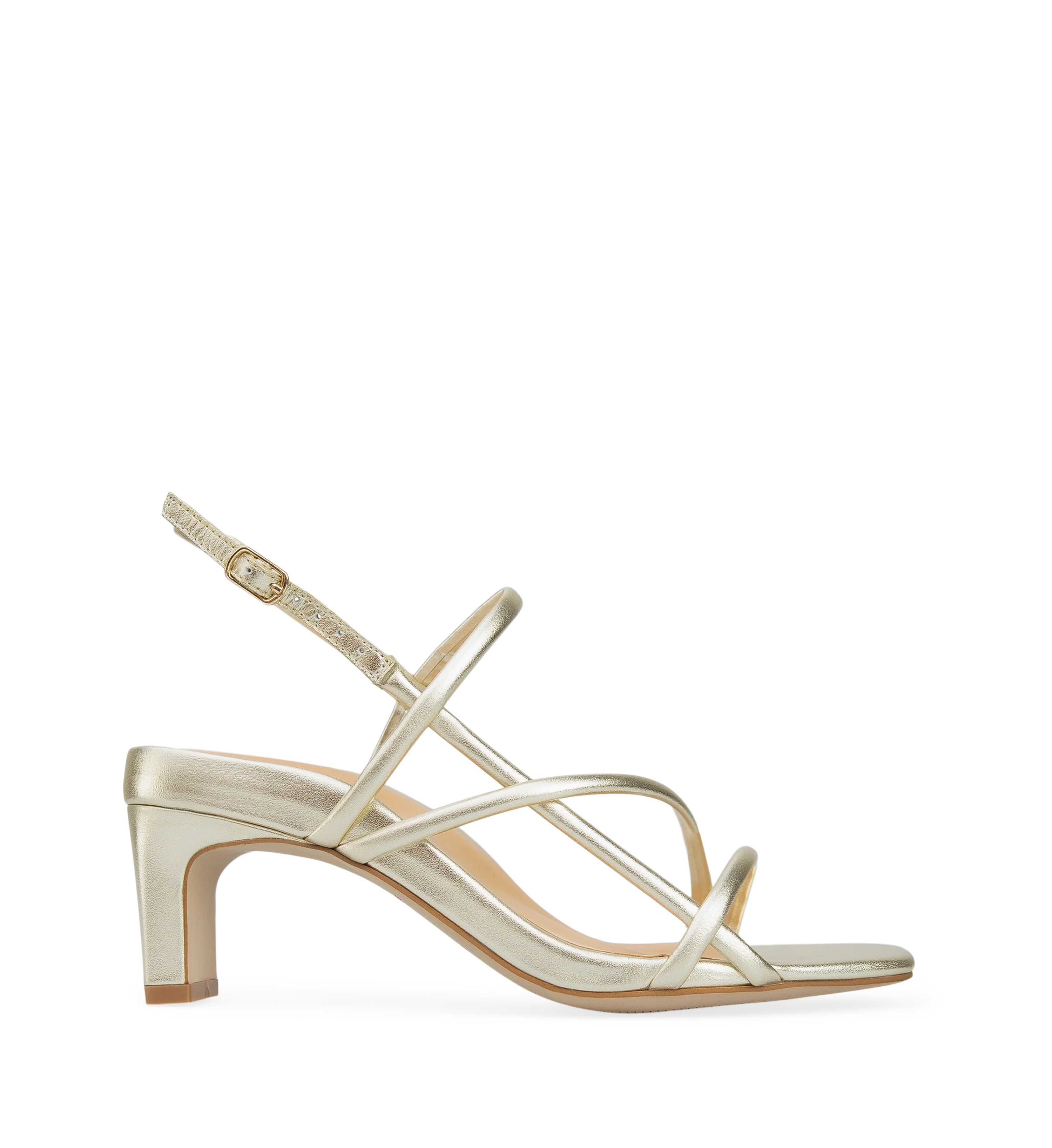 Towhee Soft Gold Leather Low Heels