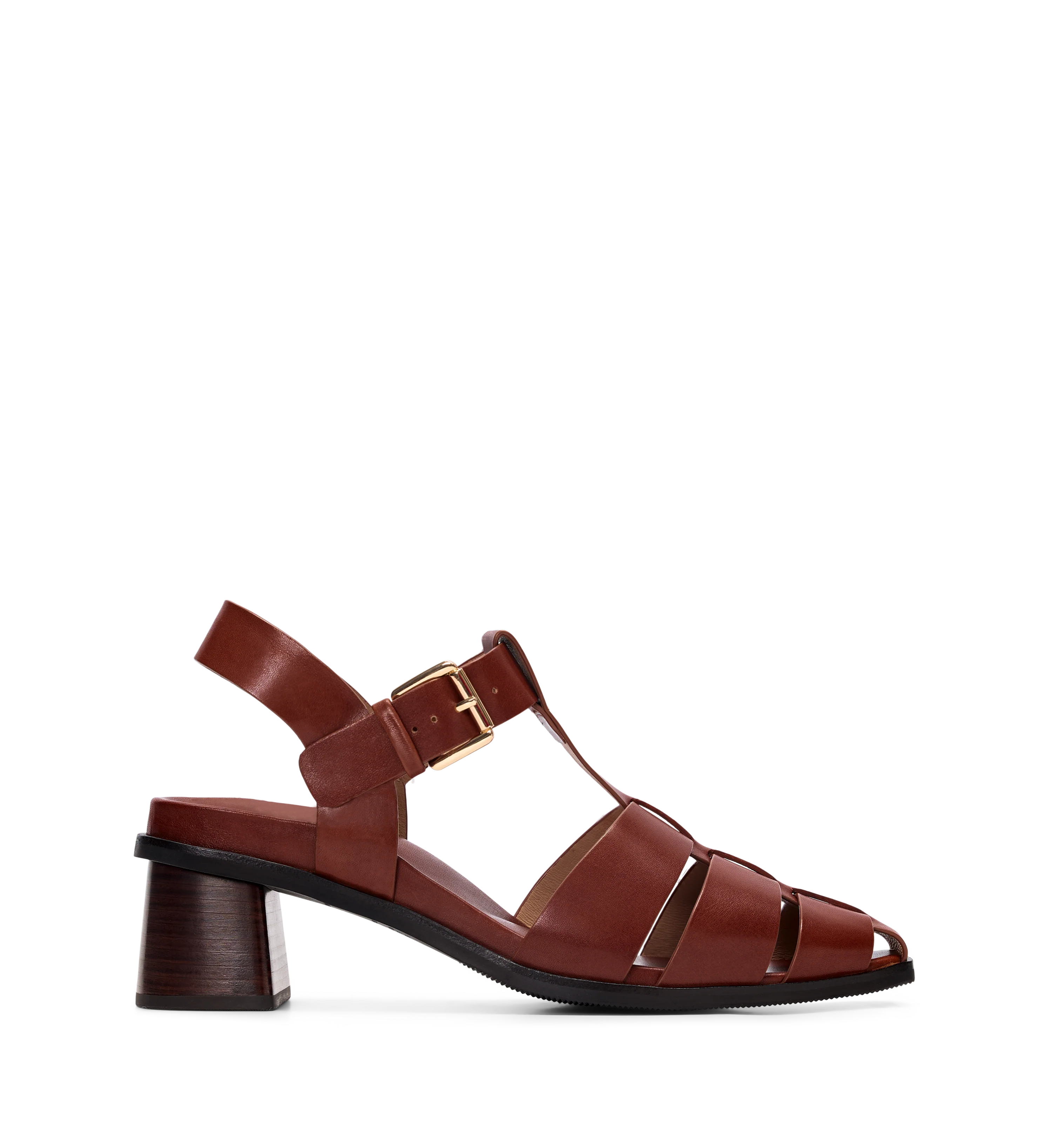 Cardellina Dark Tan Leather Casual Heels