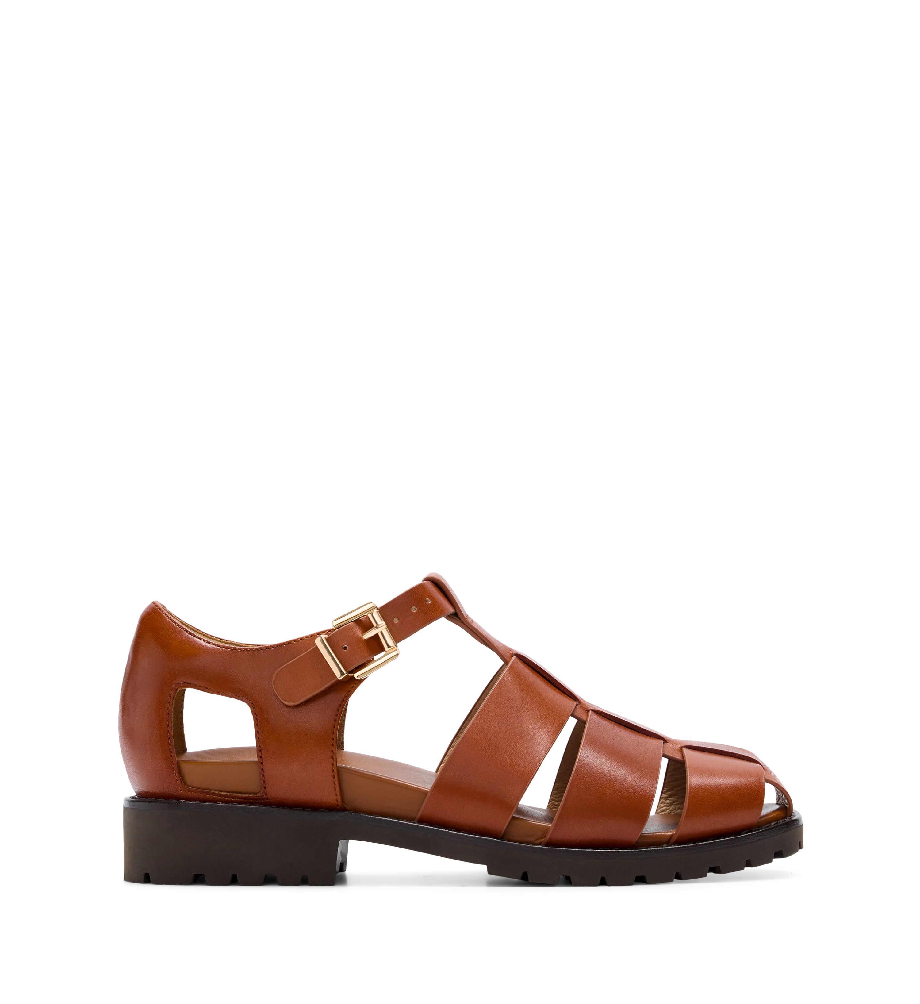 Crossbill Tan Leather Chunky Sandals