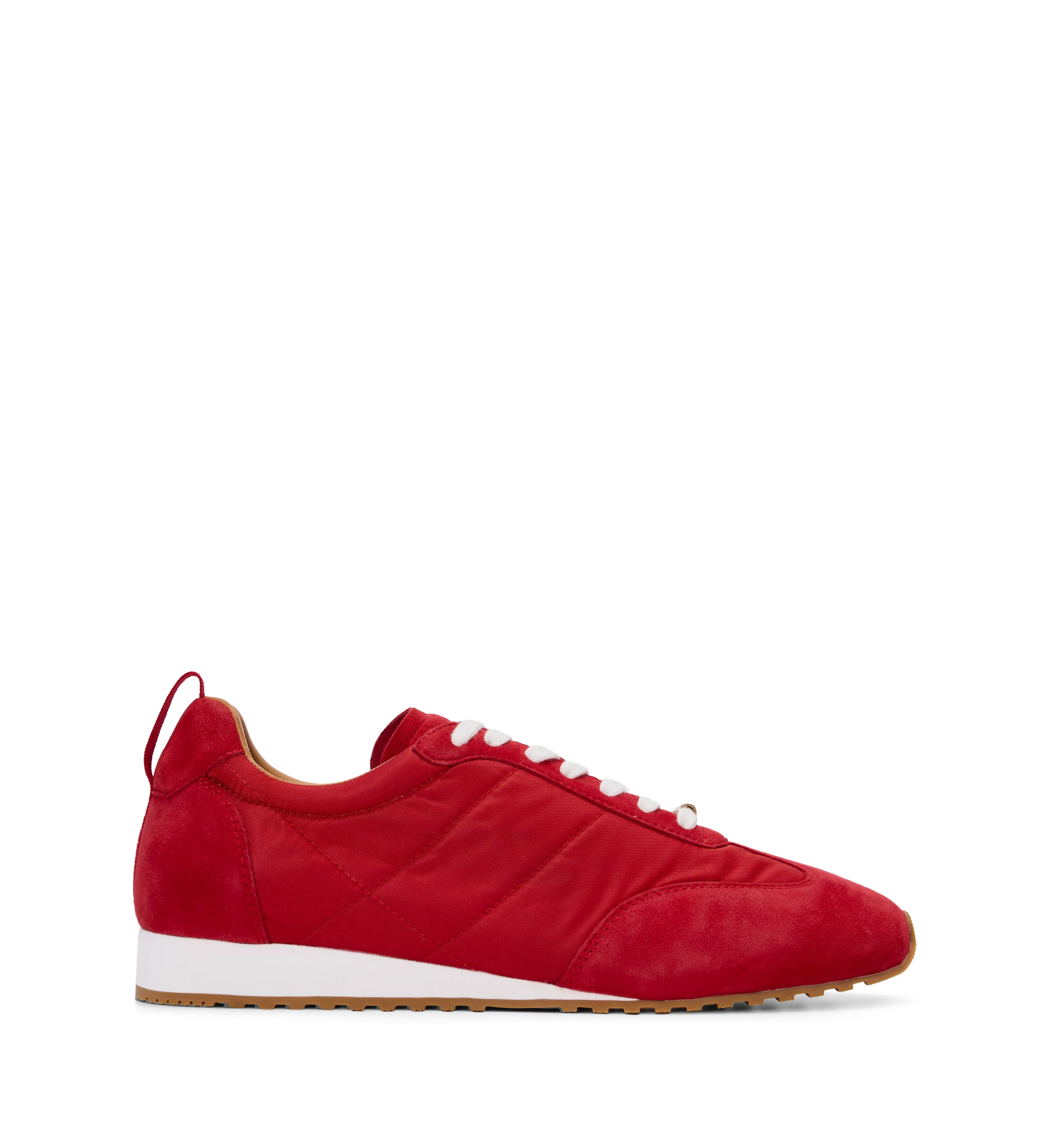 Gavia Poppy Red Ripstop & Suede Sneakers