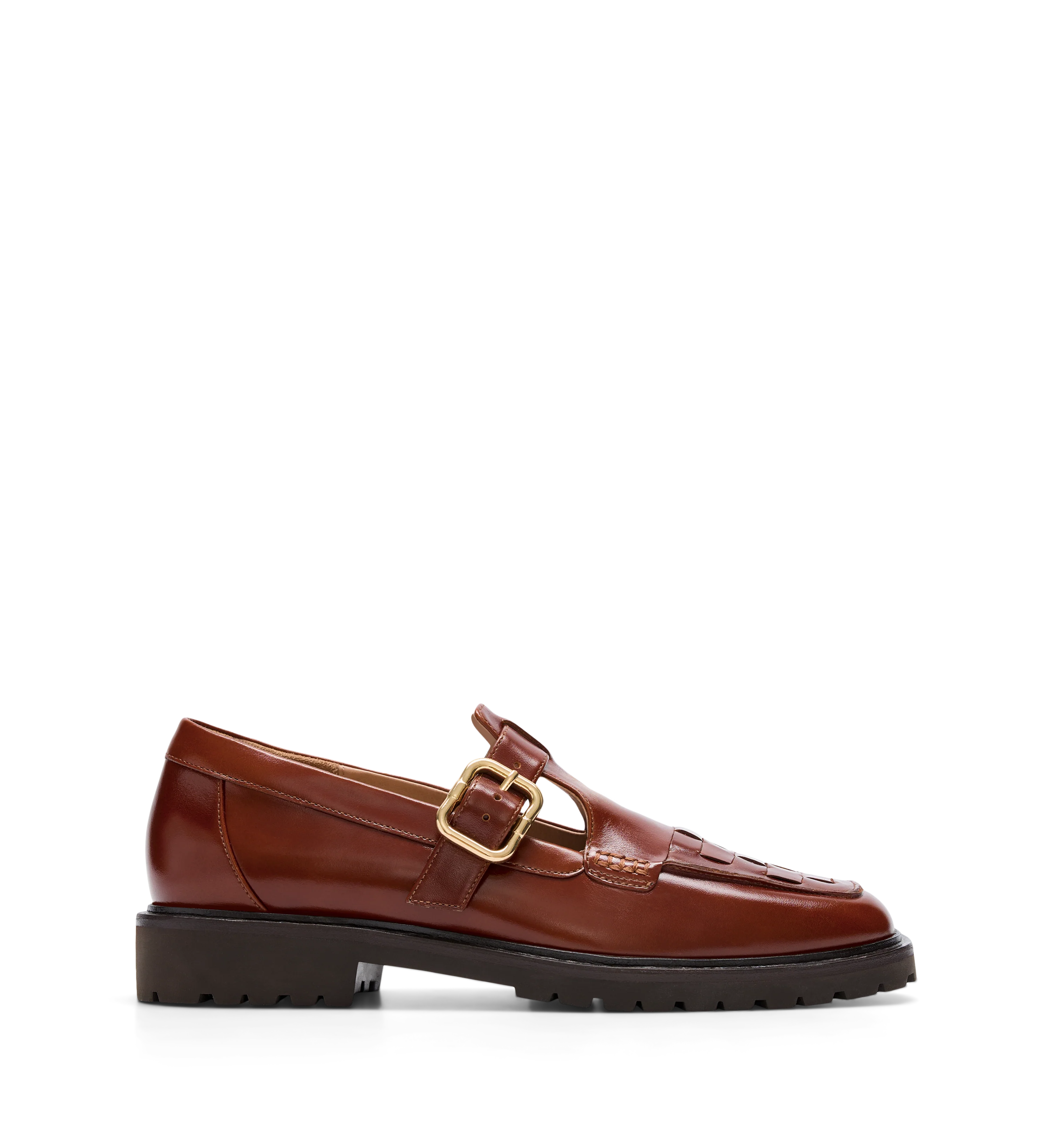 Emutail Rustic Brown Leather Loafers