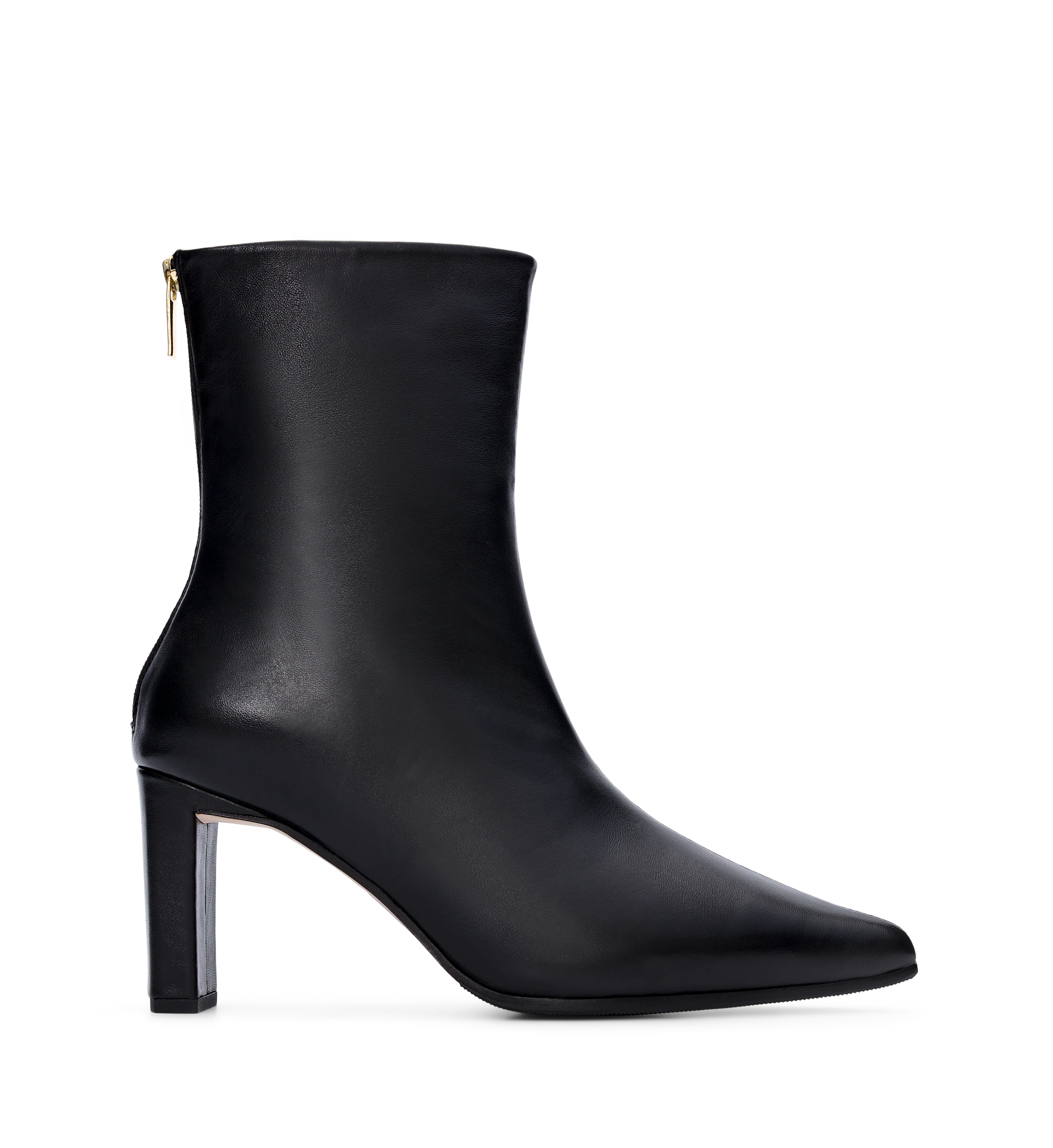 Mino Black Leather Heeled Boots