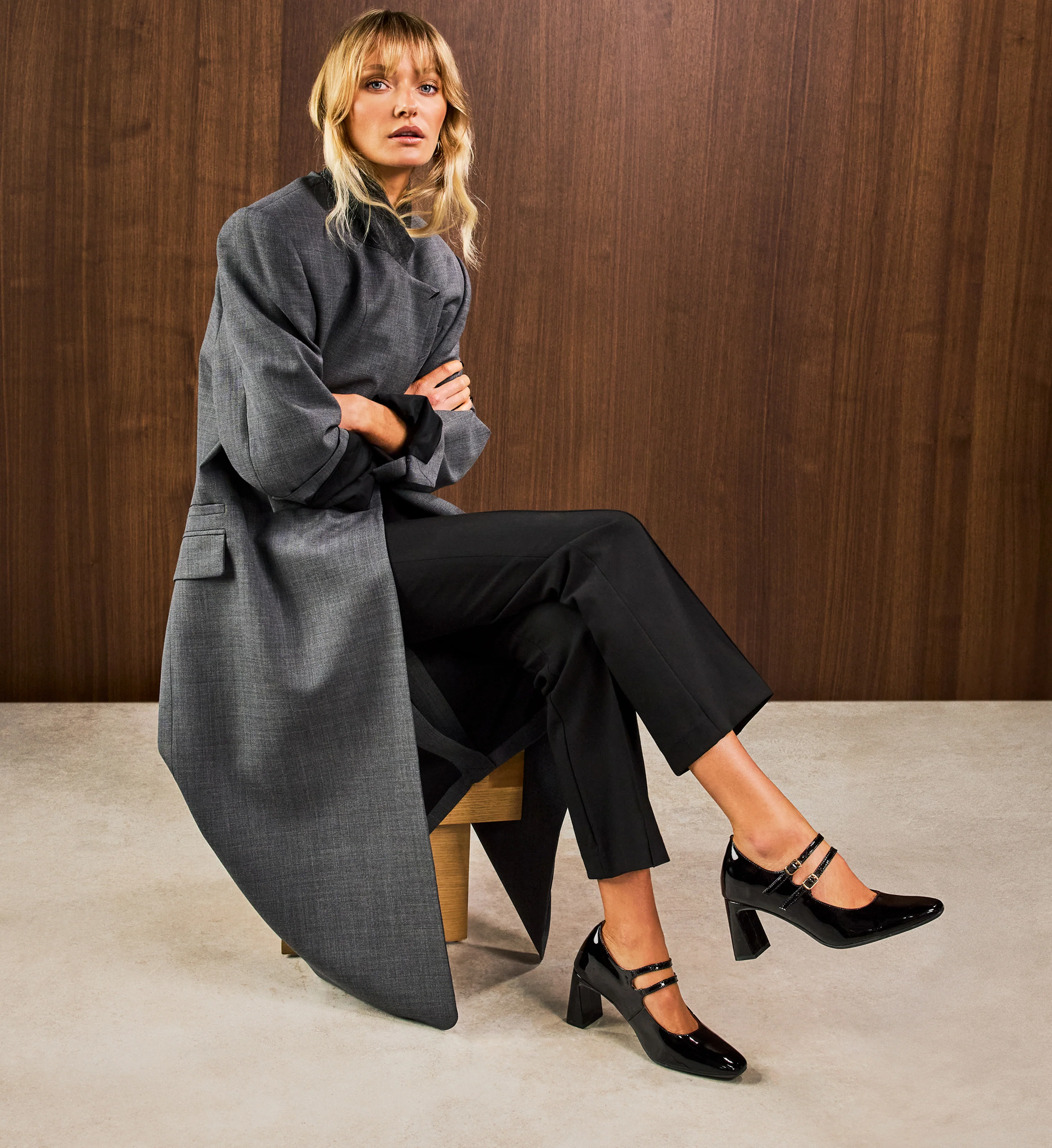 Cayuga Black Patent Leather High Heels