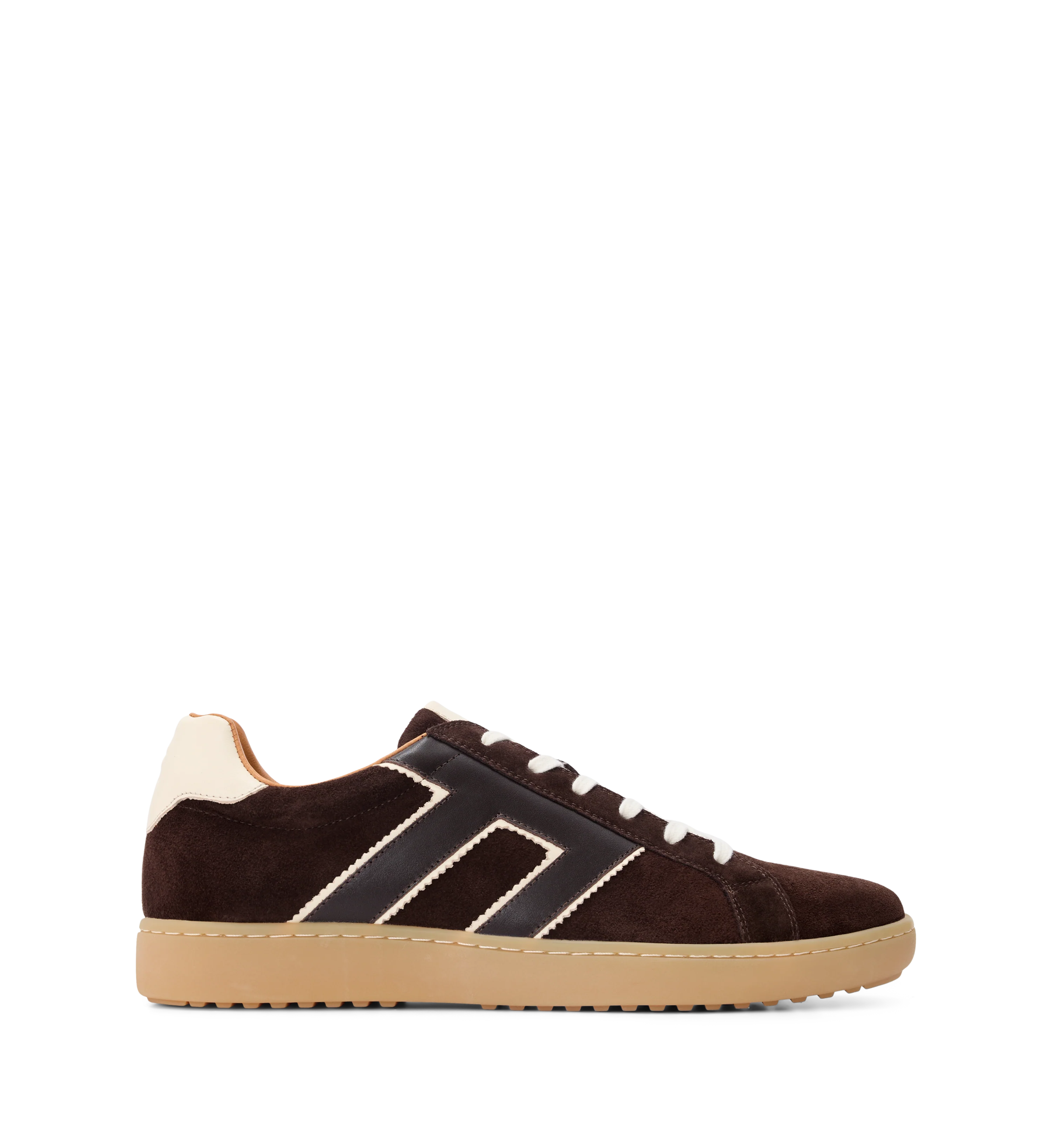 Carib Dark Chocolate Brown Suede & Leather Sneakers