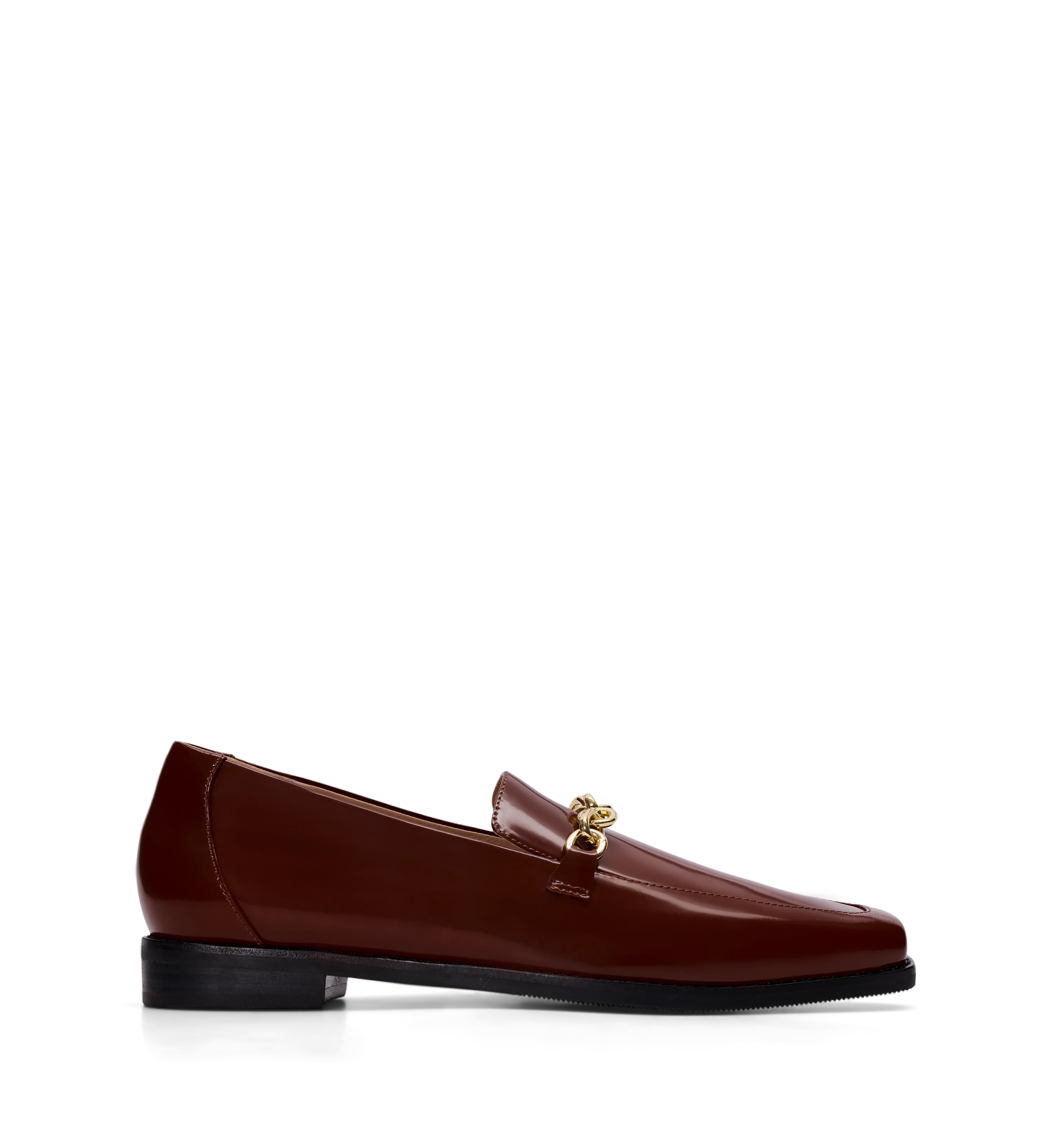 Whooper Hazelnut Tan Patent Leather & Hardware Loafers
