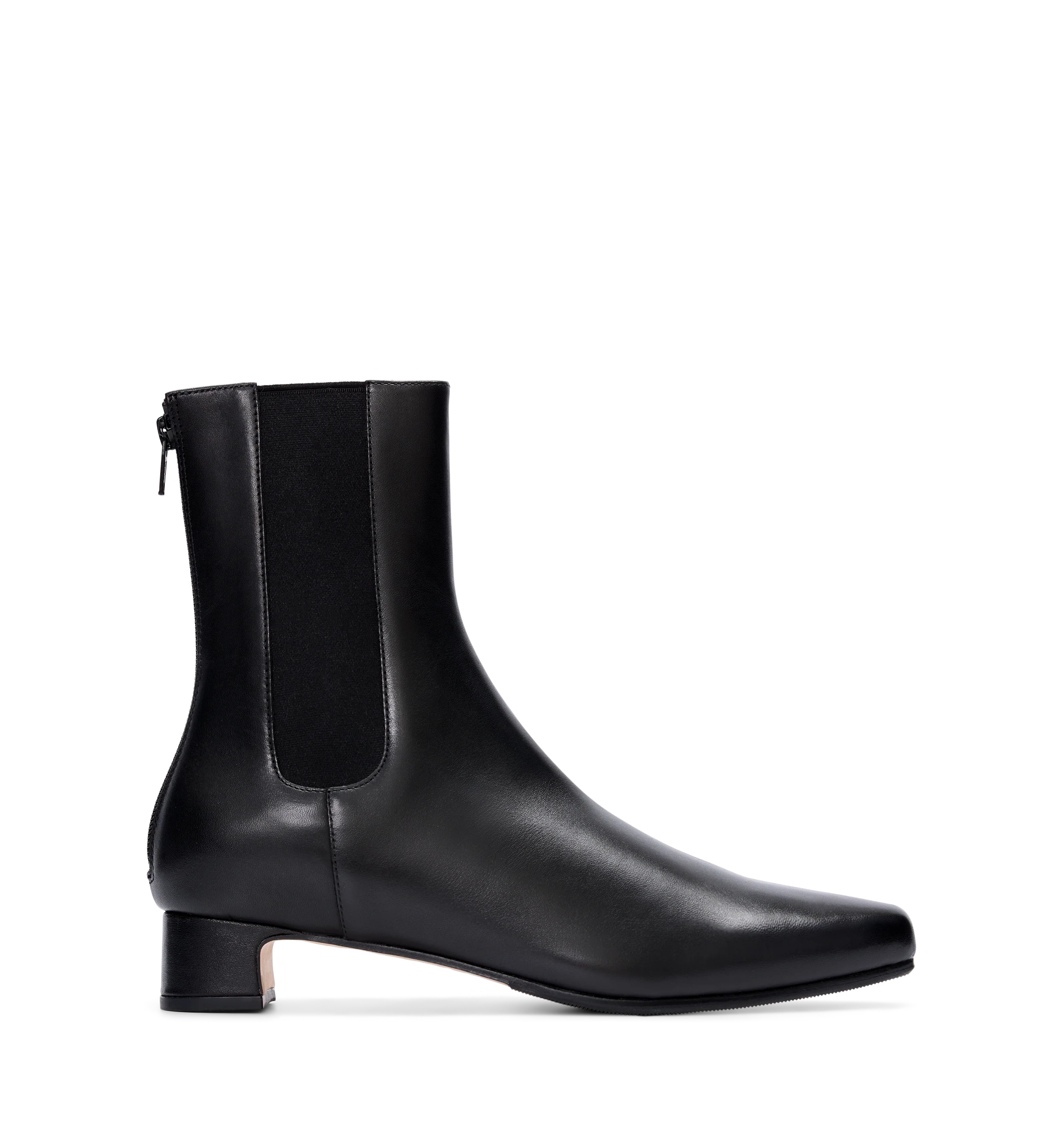 Comet Black Leather Ankle Boots