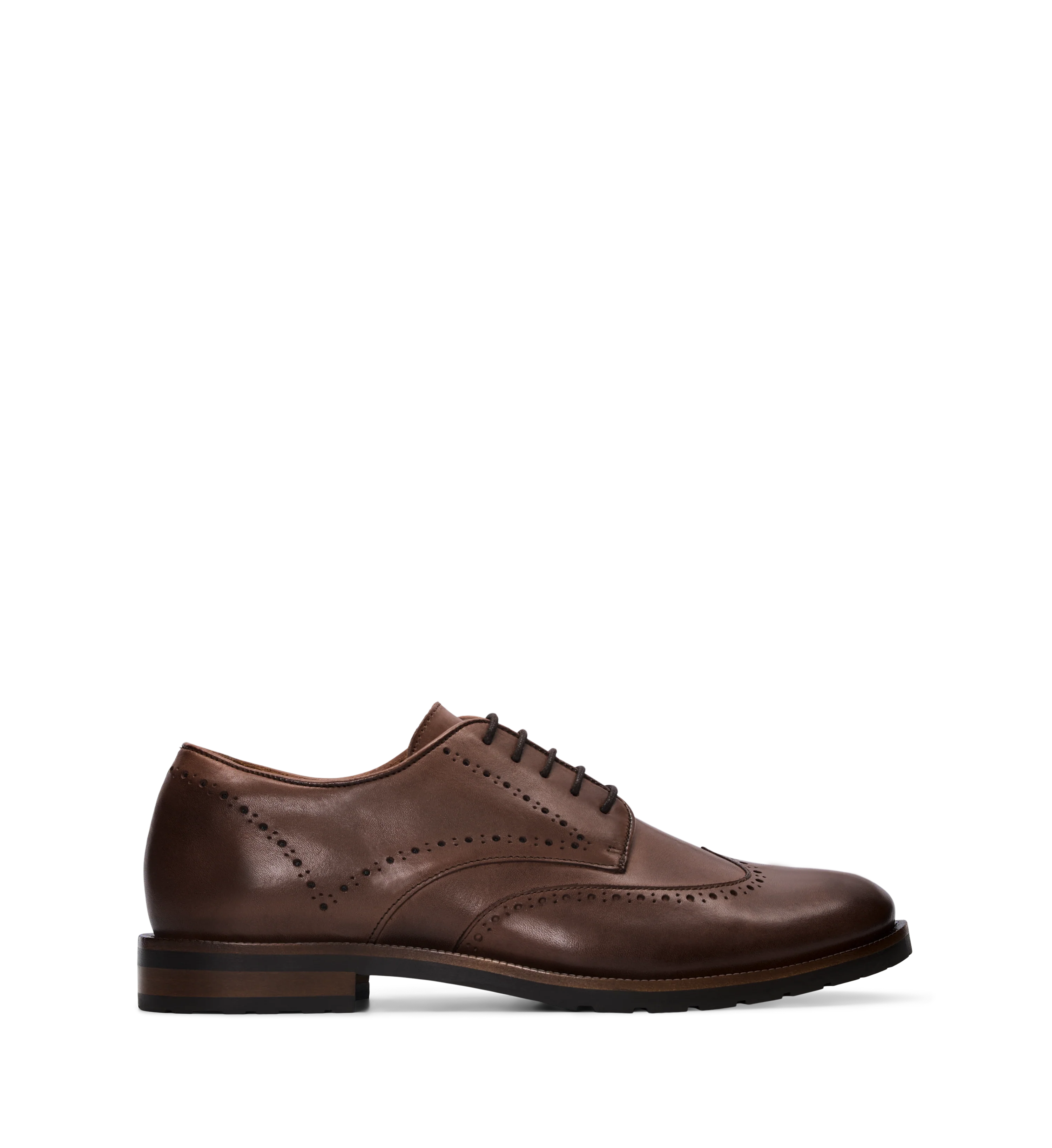 Lutetium Tan Leather Lace Up Dress Shoes