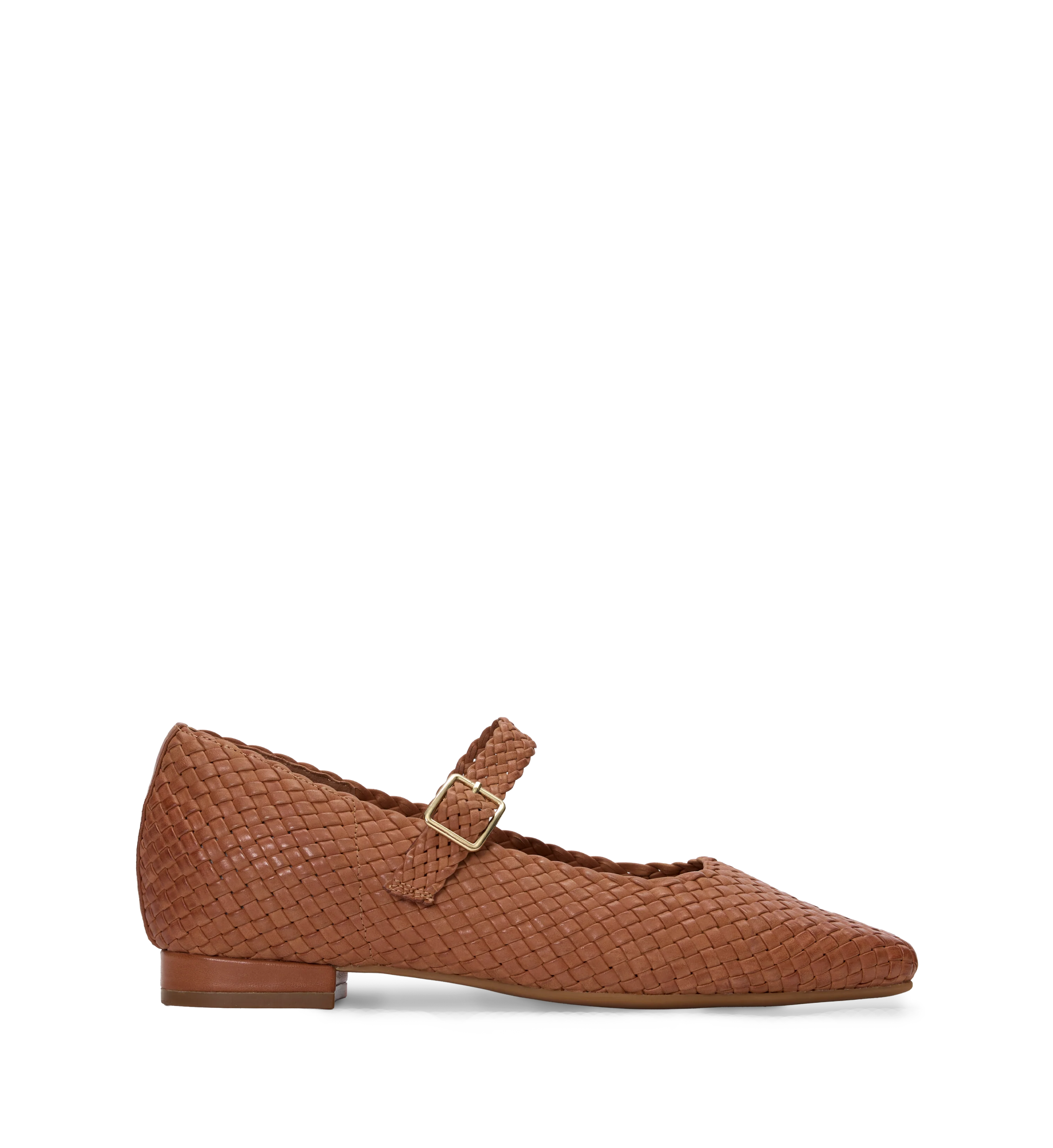 Surfbird Tan Woven Leather Ballet Flats