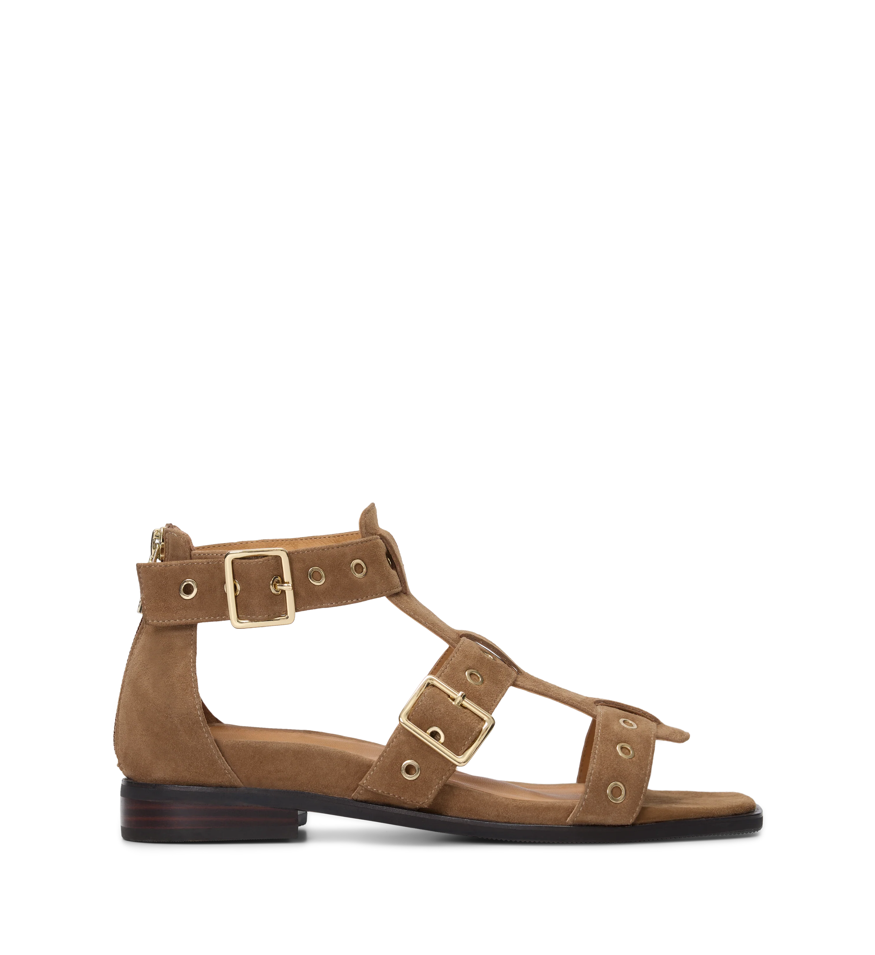 Nigrita Coffee Tan Suede & Hardware Sandals