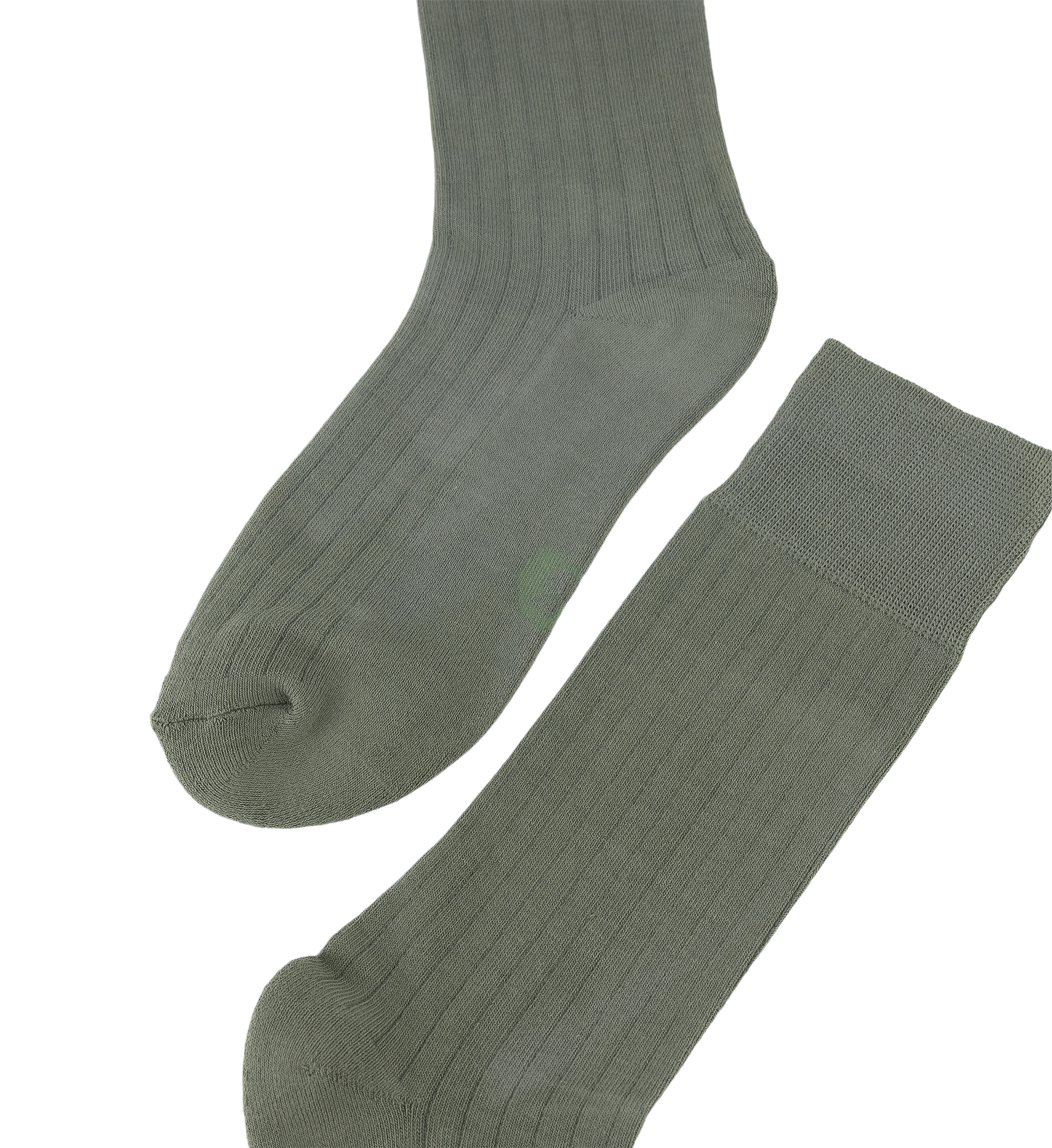 Mens Crew Socks 2pk Khaki Cotton Blend