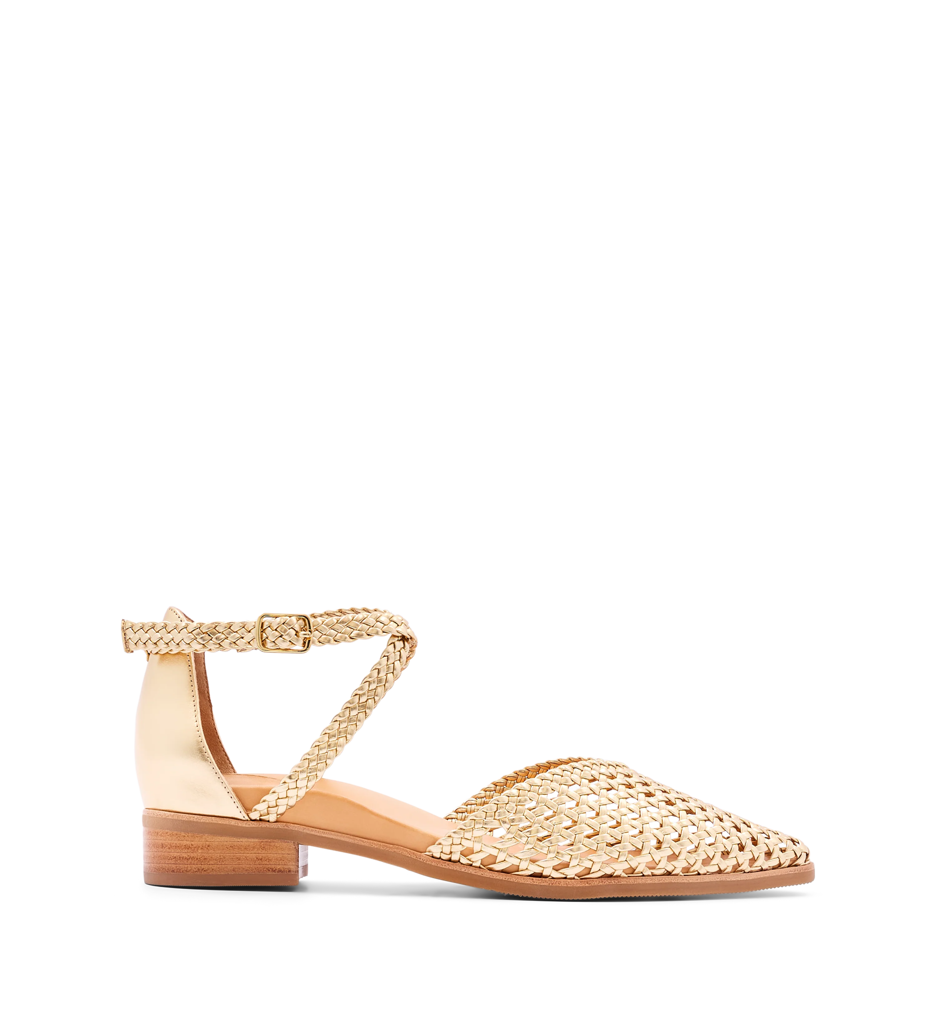 Finchbill Gold Leather Sandals