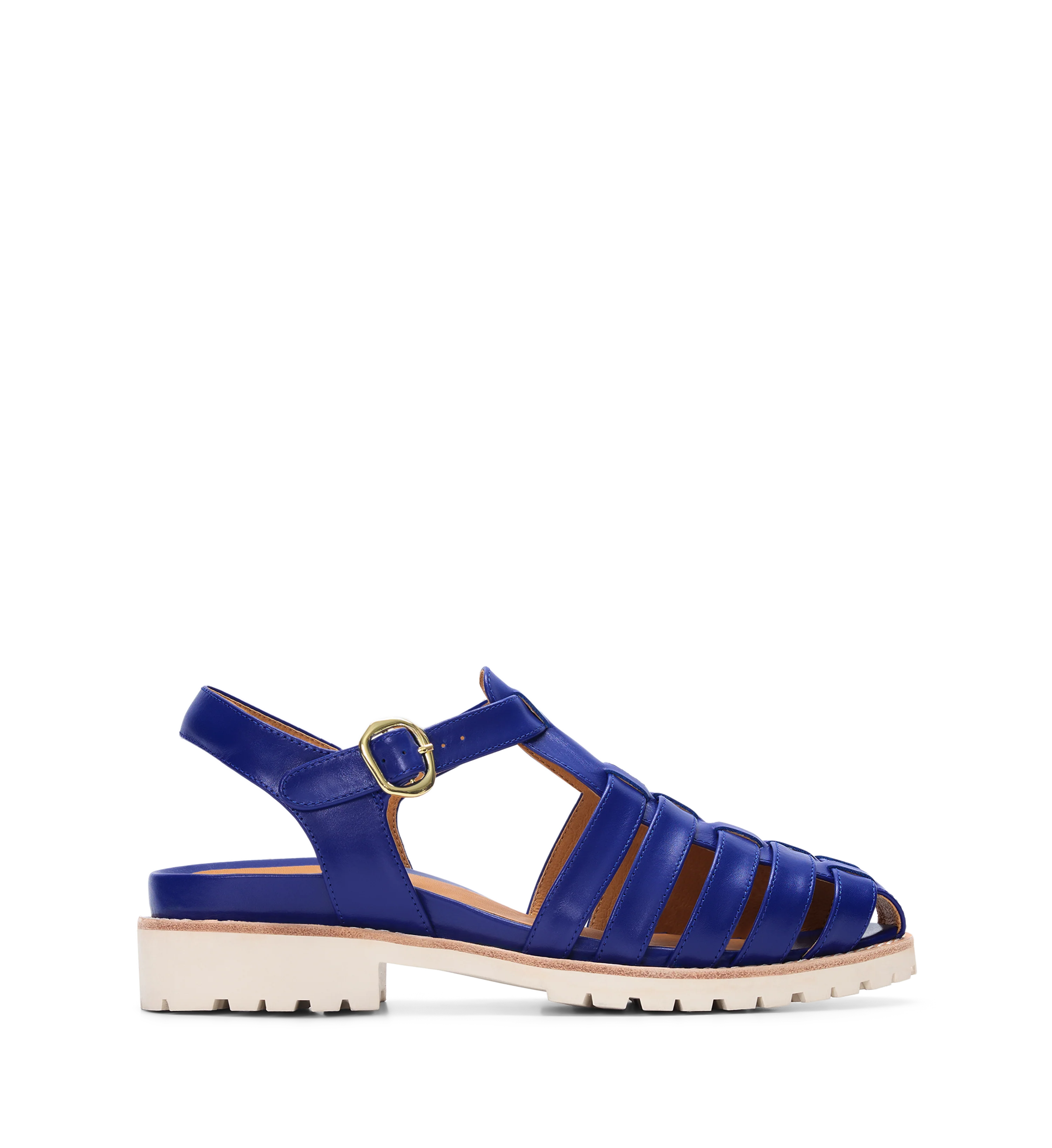 Bittern Electric Blue Leather Casual Flats