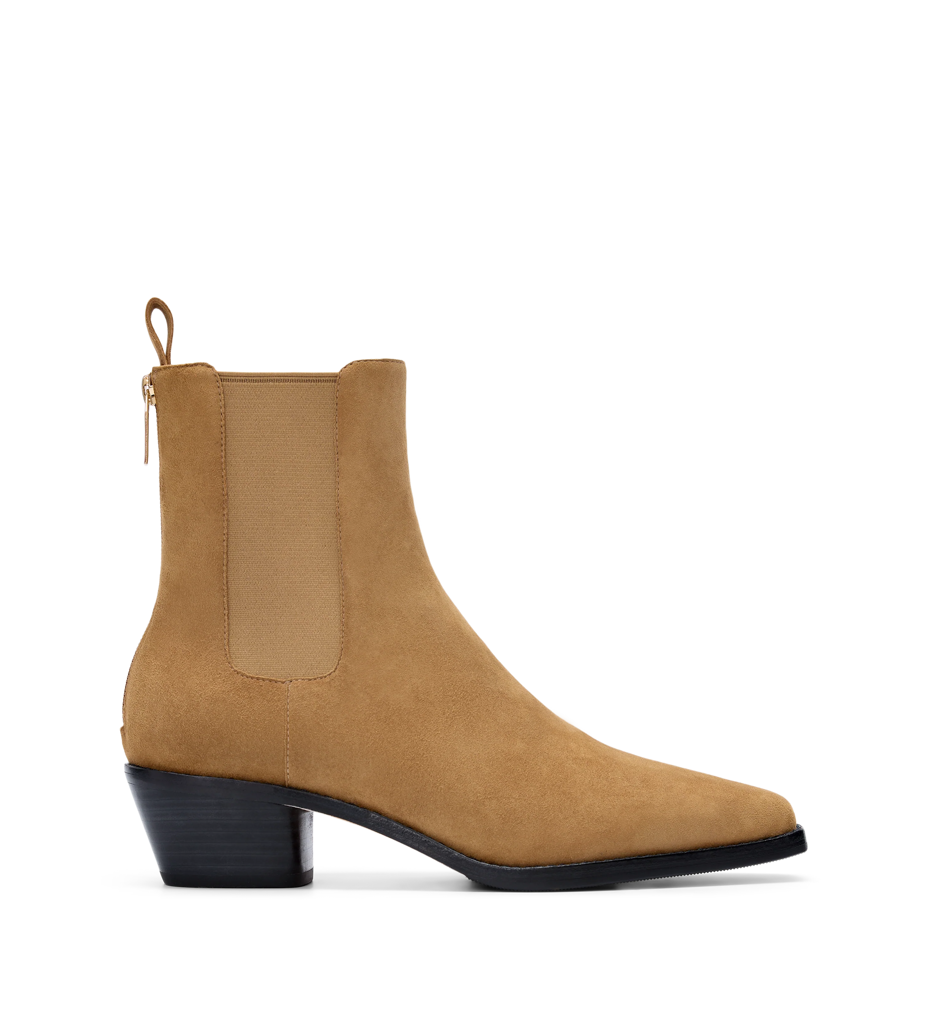 Vini Camel Suede Heeled Boots