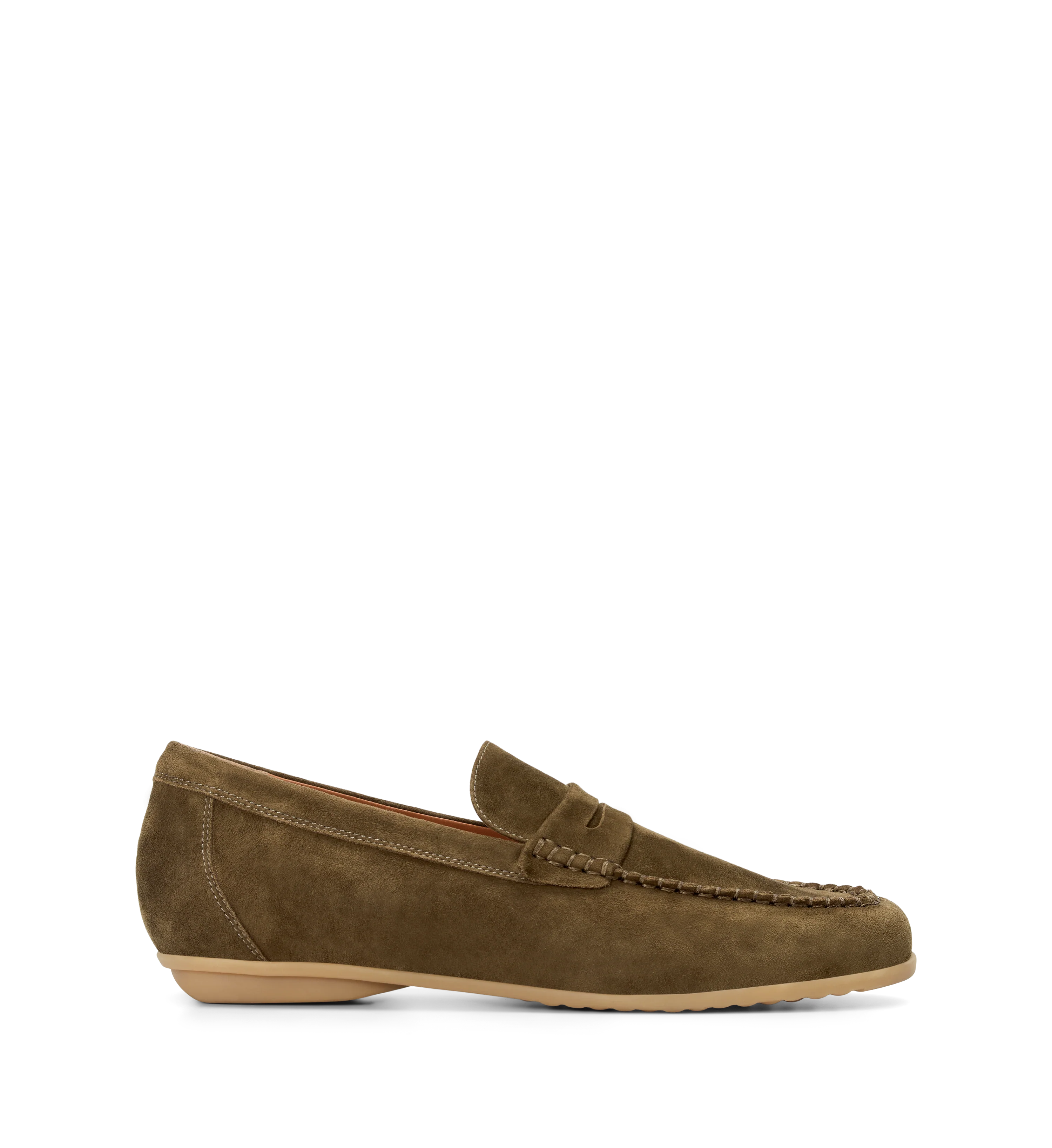 Hobby Olive Green Suede Loafers