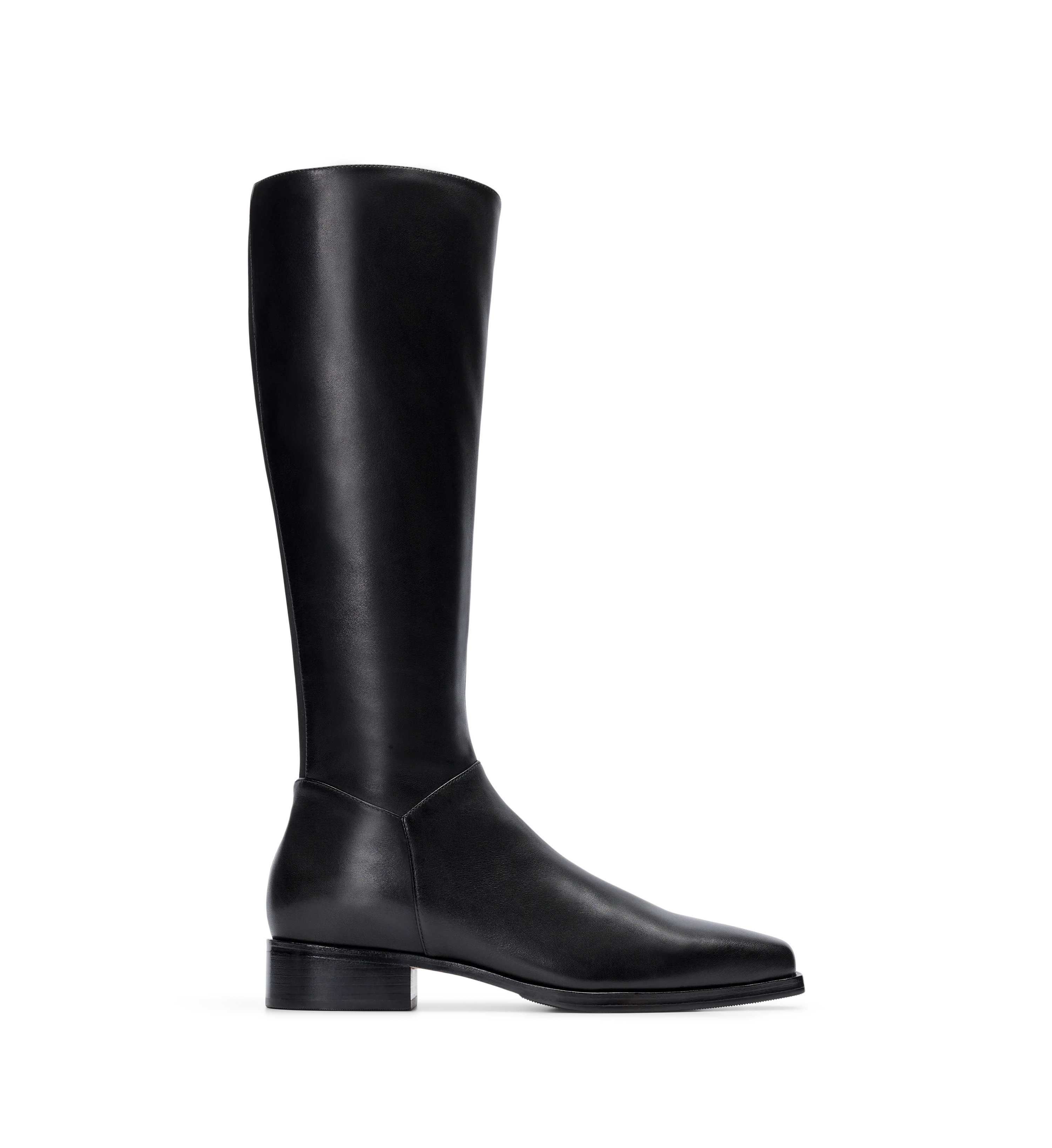 Sitta Black Leather Knee High Boots