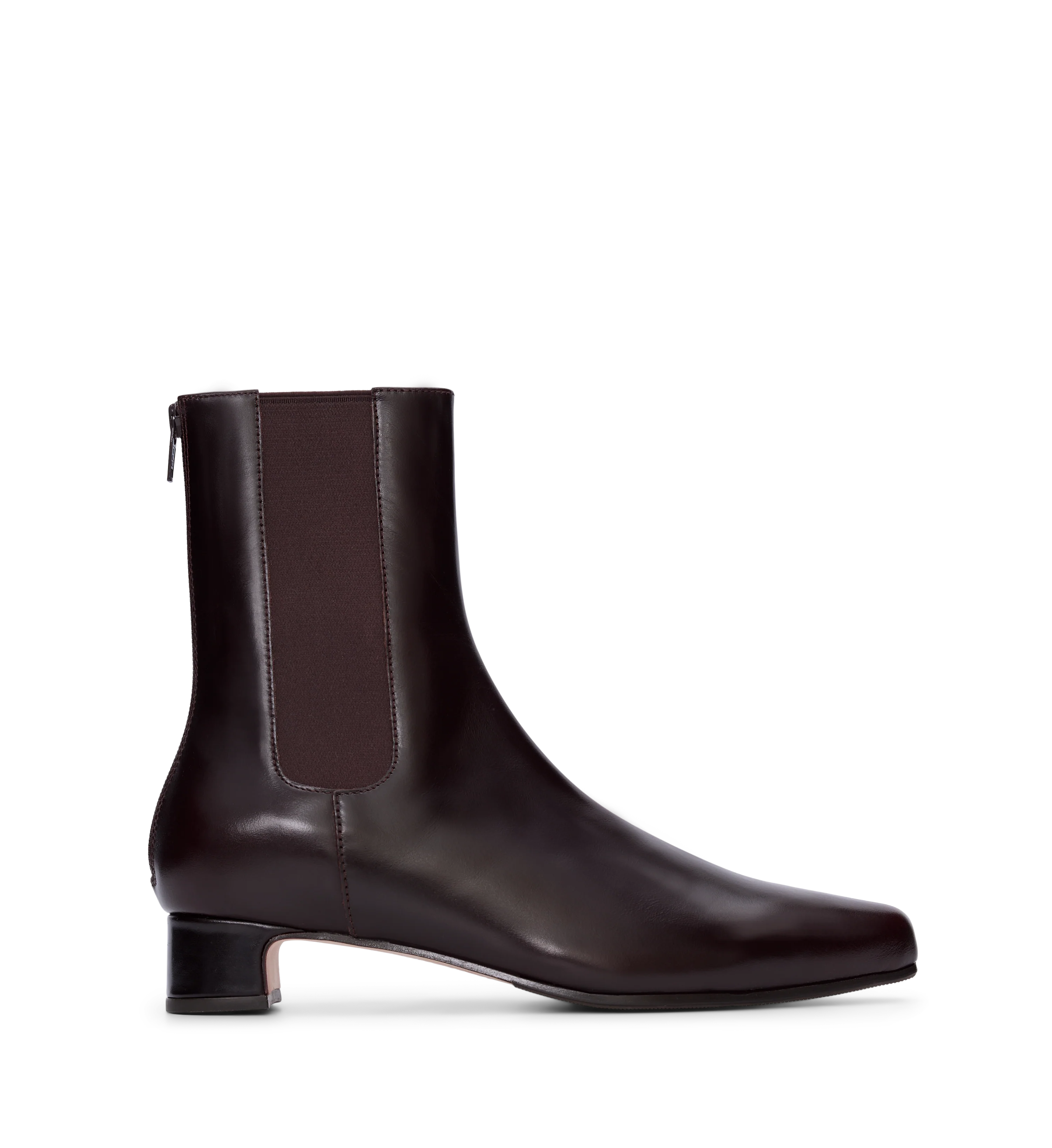 Comet Dark Oak Boxed Leather Ankle Boots