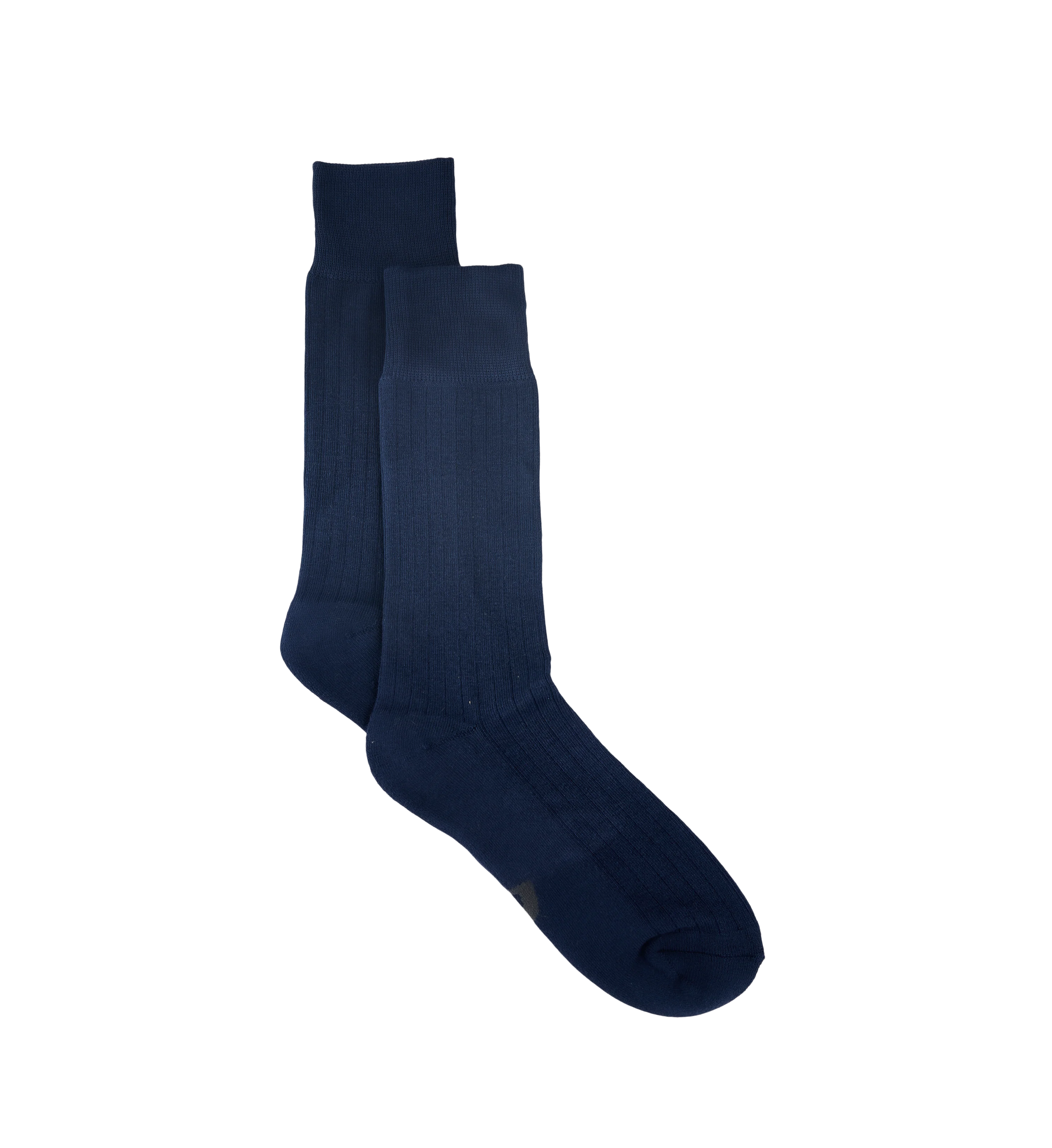 Mens Crew Socks 2pk Navy Cotton Blend