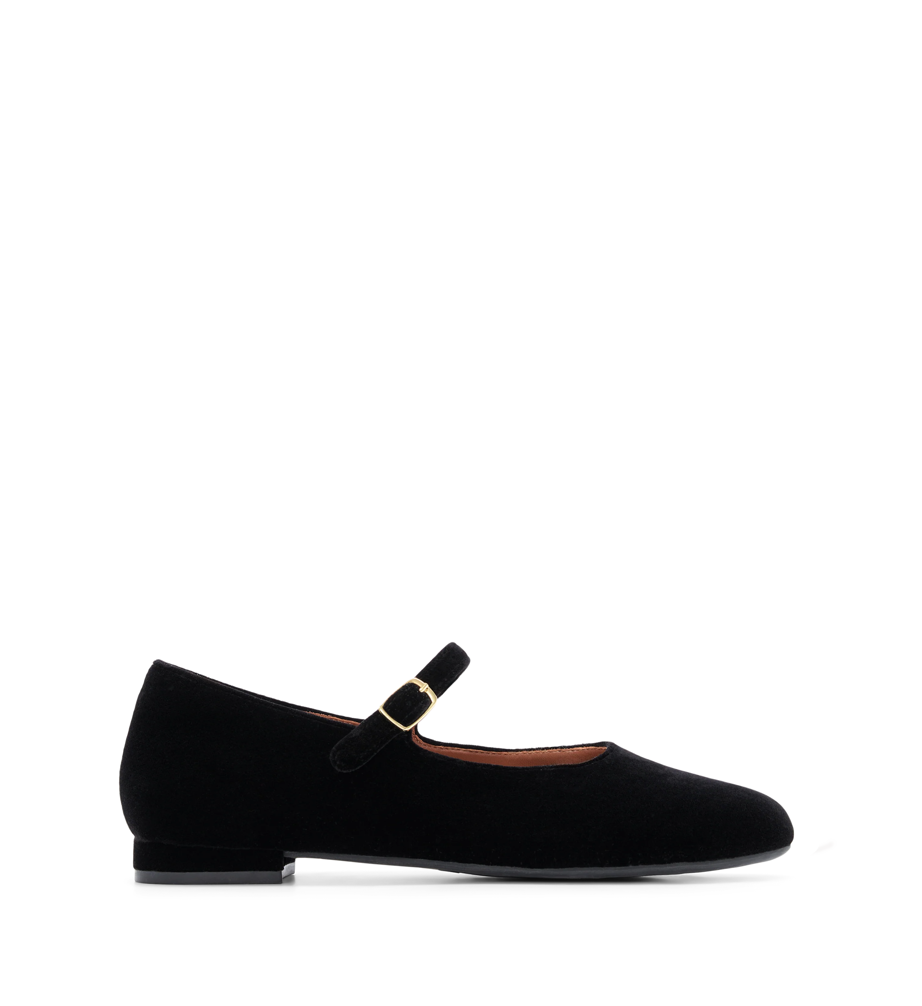 Whydah Black Velvet Ballet Flats