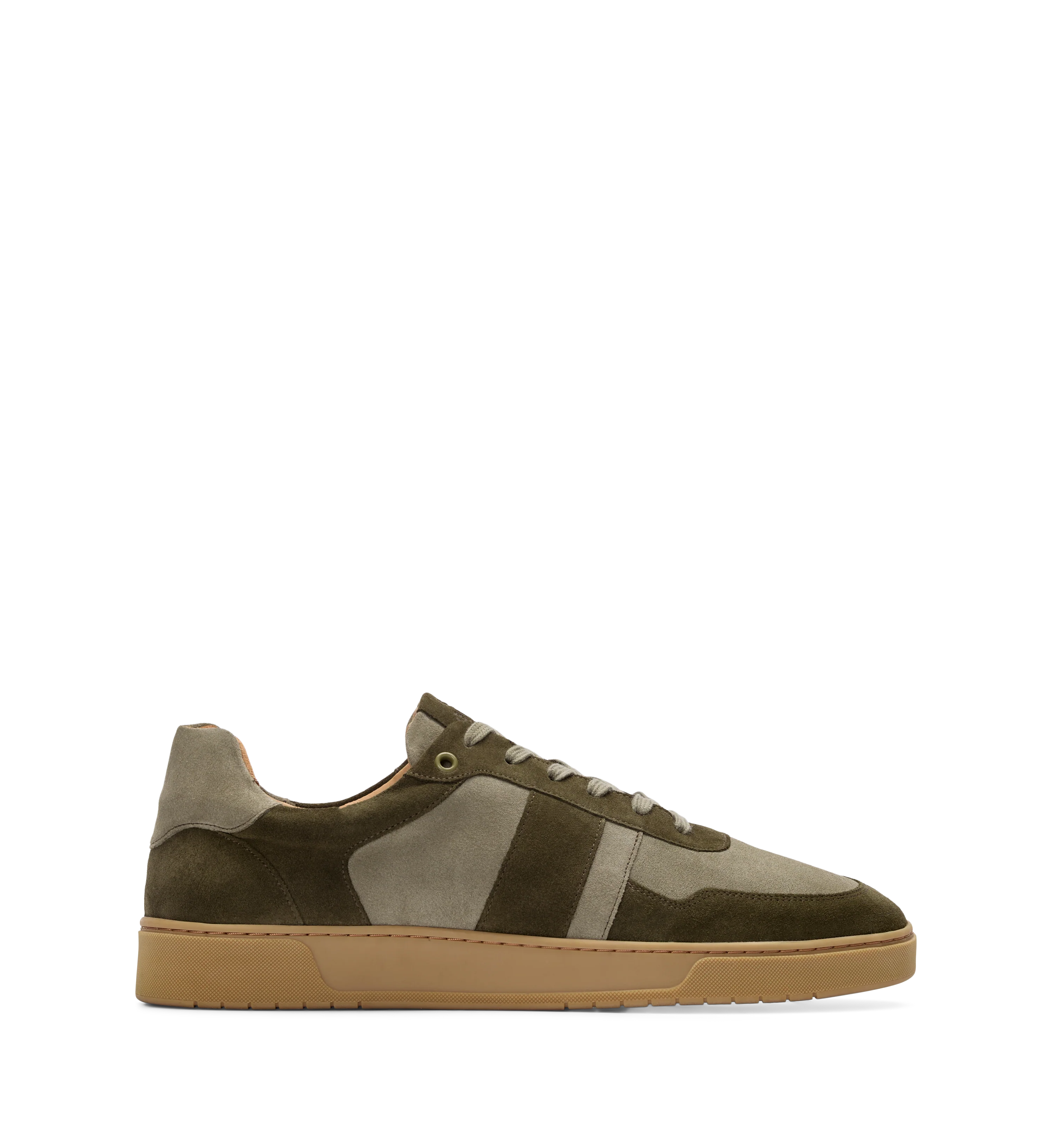 Caesium Olive Green Suede Men's Sneakers