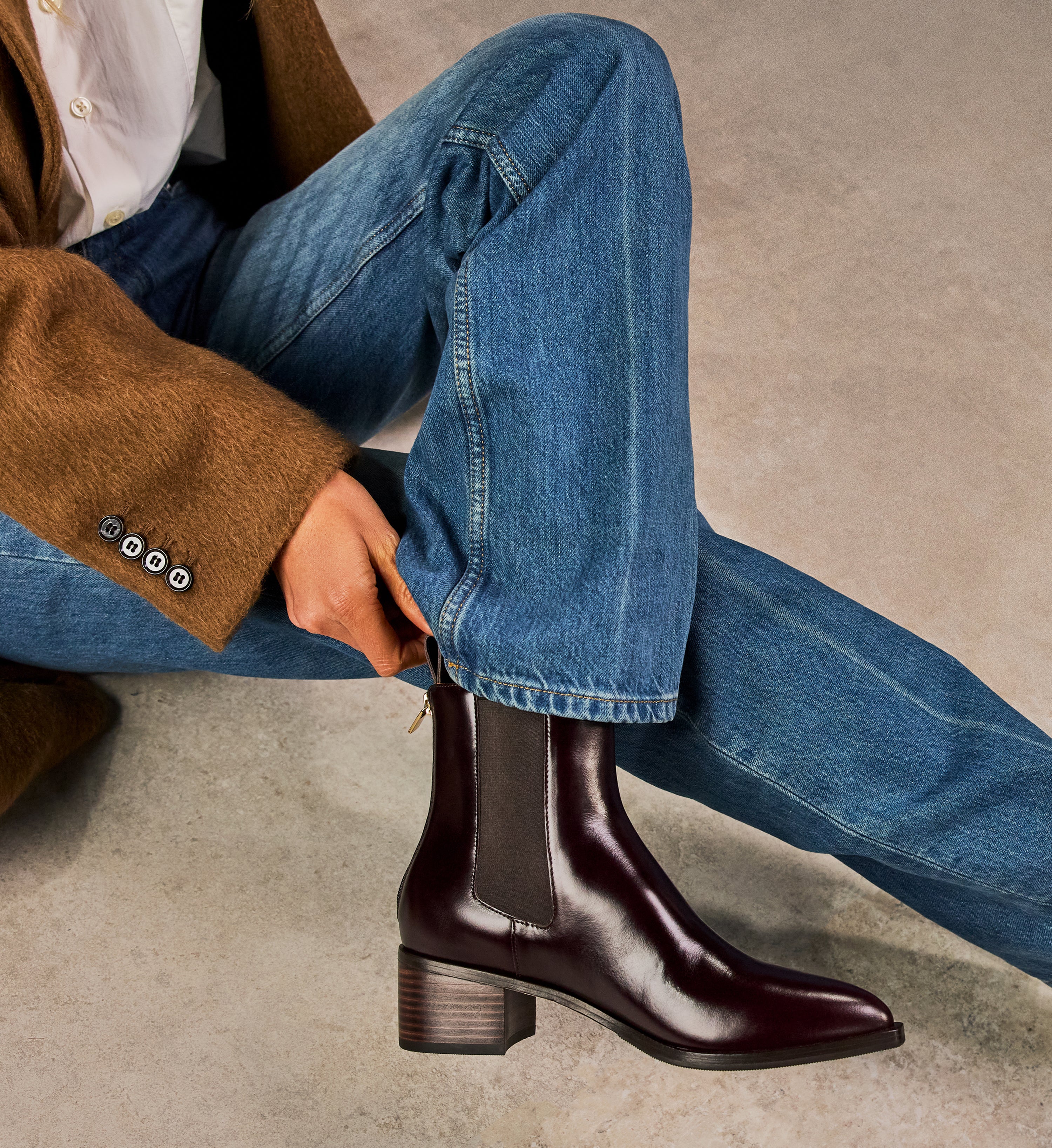 Dodo Mahogany Brown Boxed Leather Heeled Boots