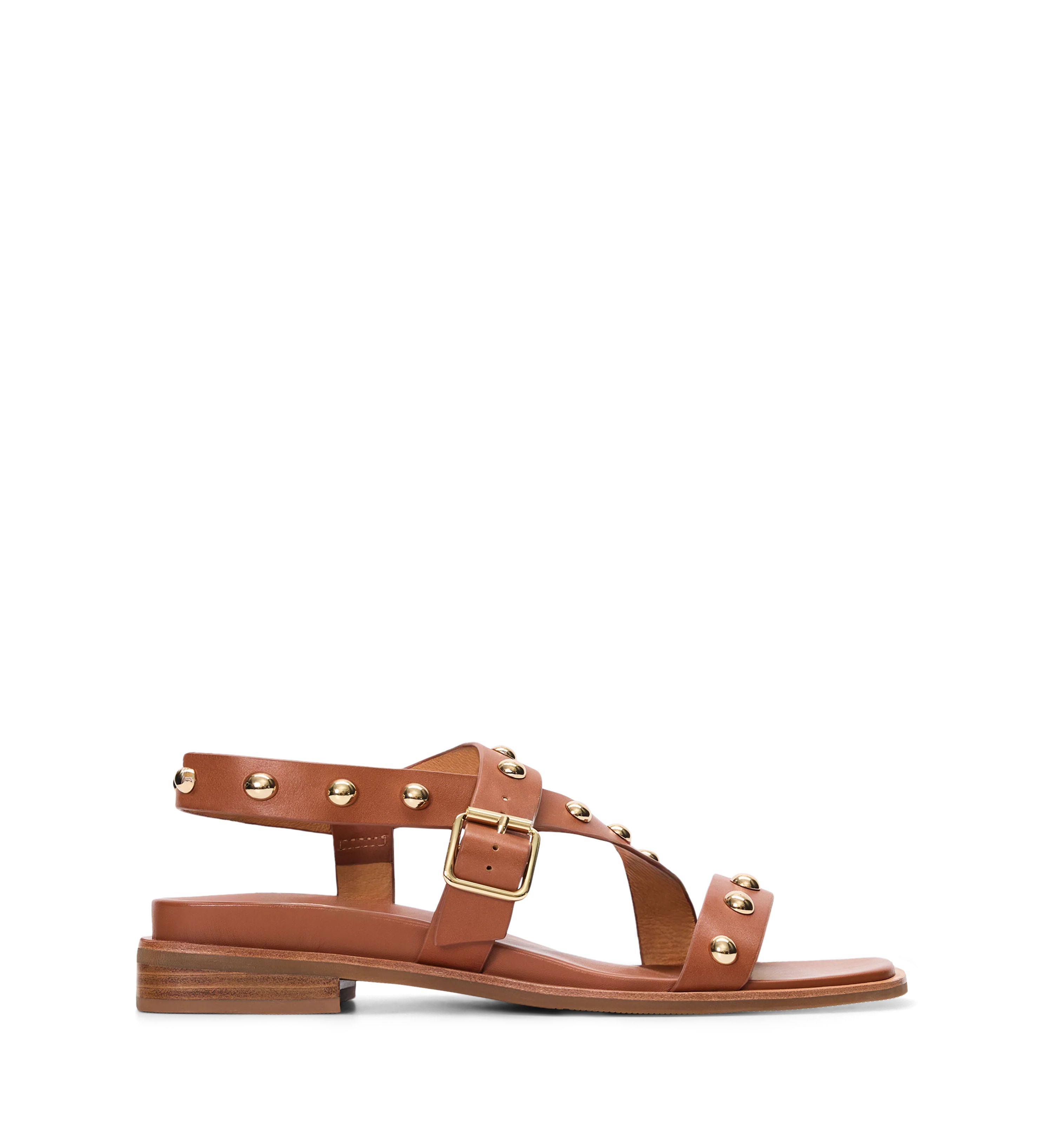 Auk Tan Leather & Hardware Sandals