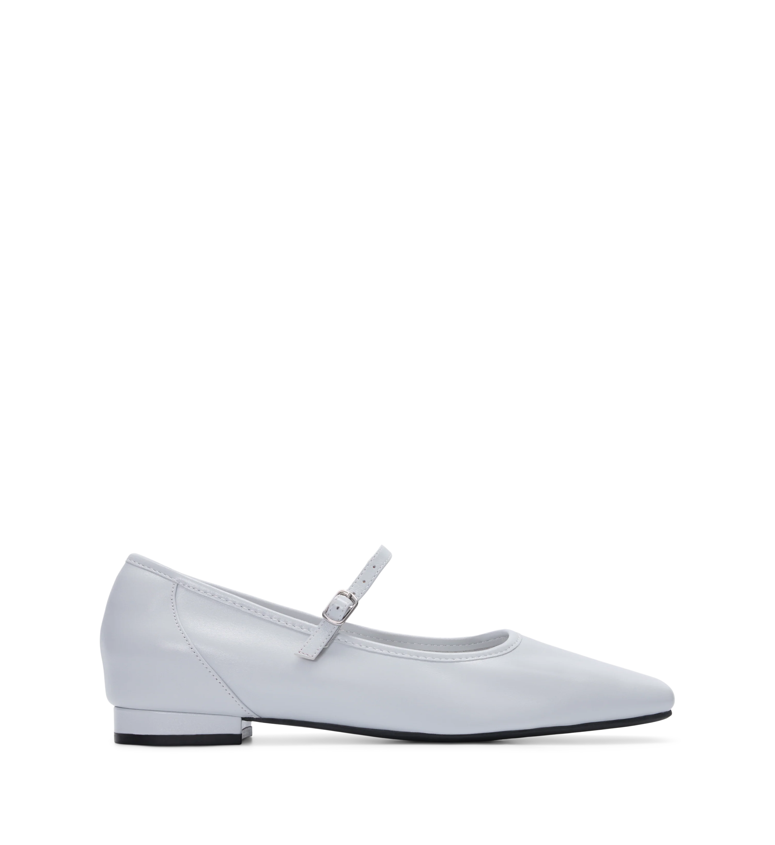 Surfbird Ice Blue Leather Ballet Flats