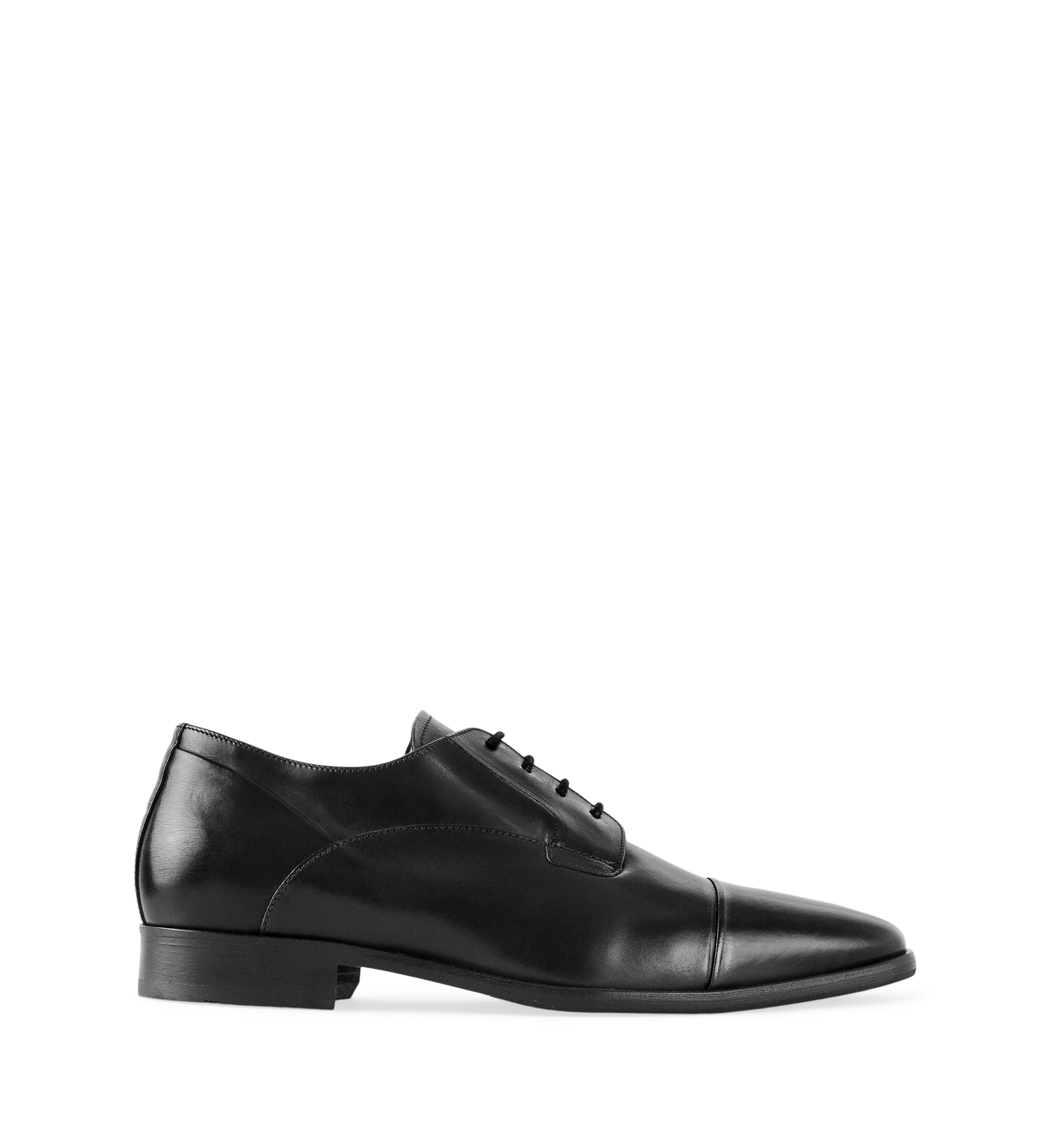 Osmium Black Leather Lace Up Dress Shoes