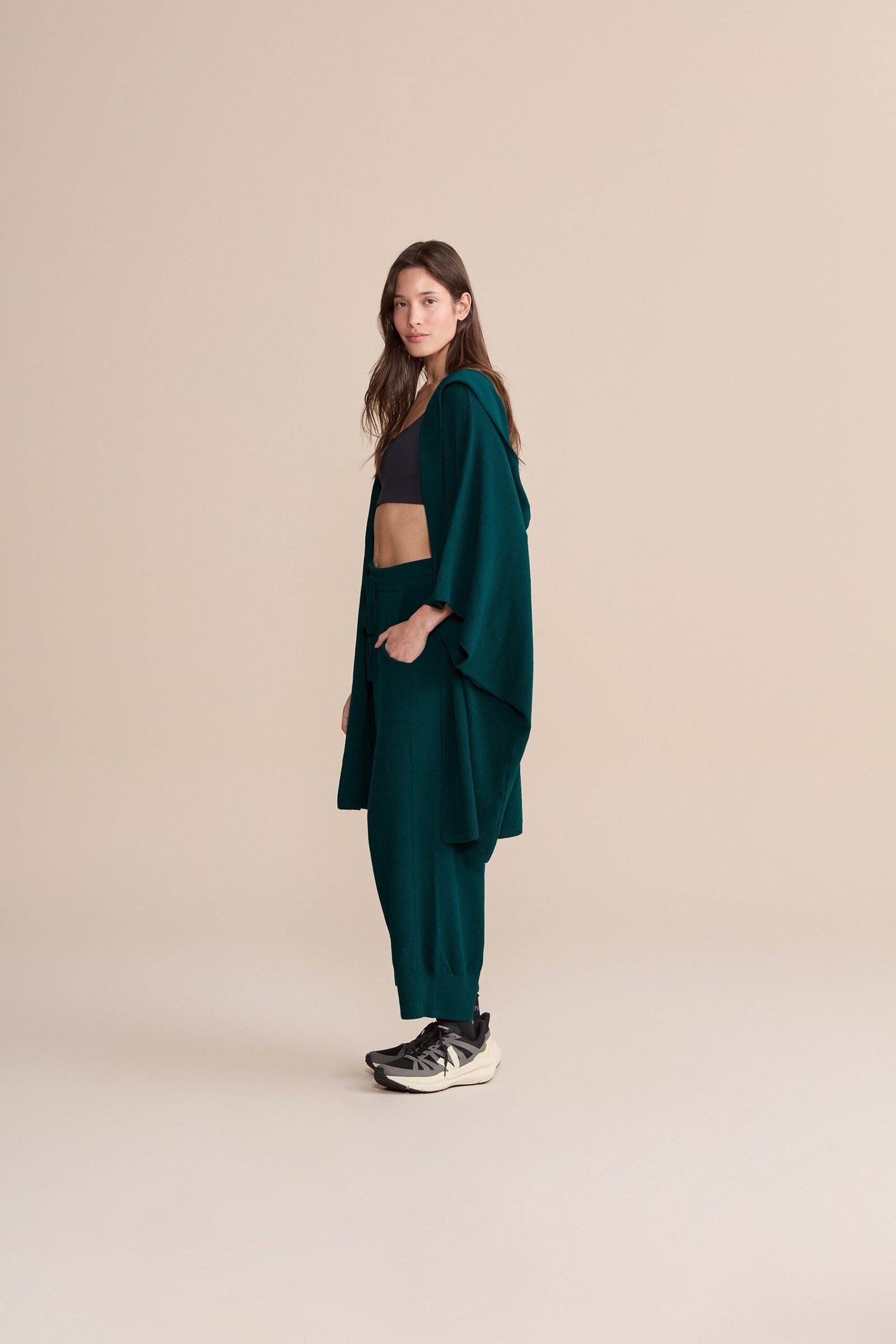 Mesh Stitch Knit Cardigan Jacket