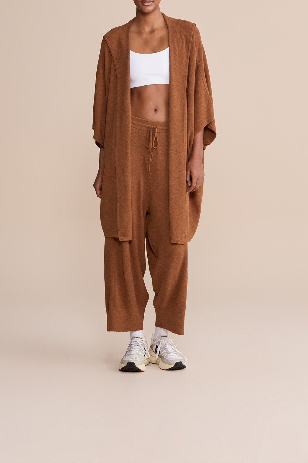 Mesh Stitch Knit Cardigan Jacket