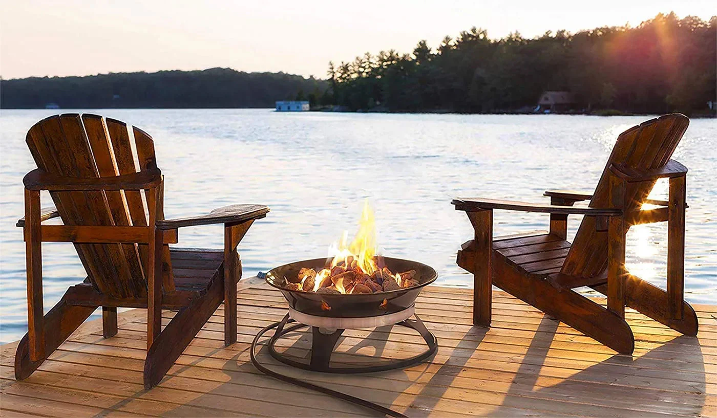 2026 SalesPortable Propane Fire Pit, 21-inch, 58,000 BTU with Fire Pit Cover & Carry Kit, Smokeless Gas Firebowl