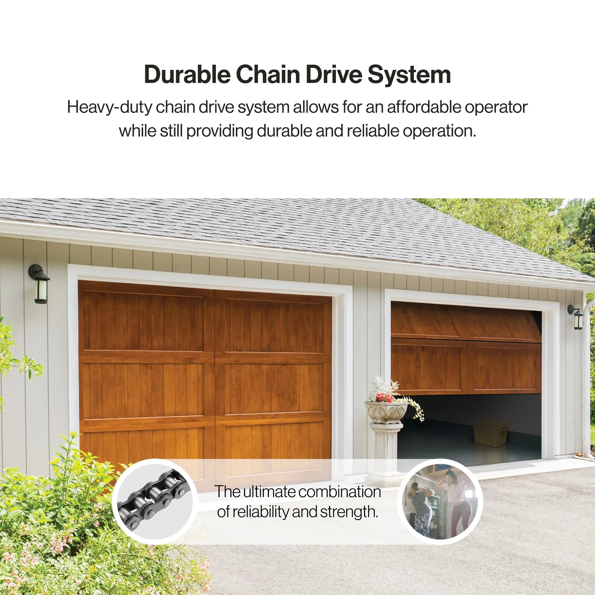 2026 SalesChain Drive 750 3/4 HPc Garage Door Opener w/Battery Backup - Heavy Duty.