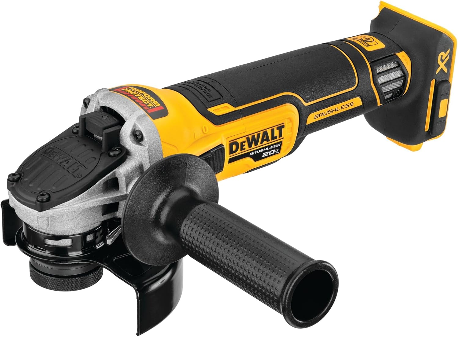 2026 Sales20V MAX* XR Angle Grinder, equipped with spring braking device and sliding switch, 4-1/2 inches, just the tool