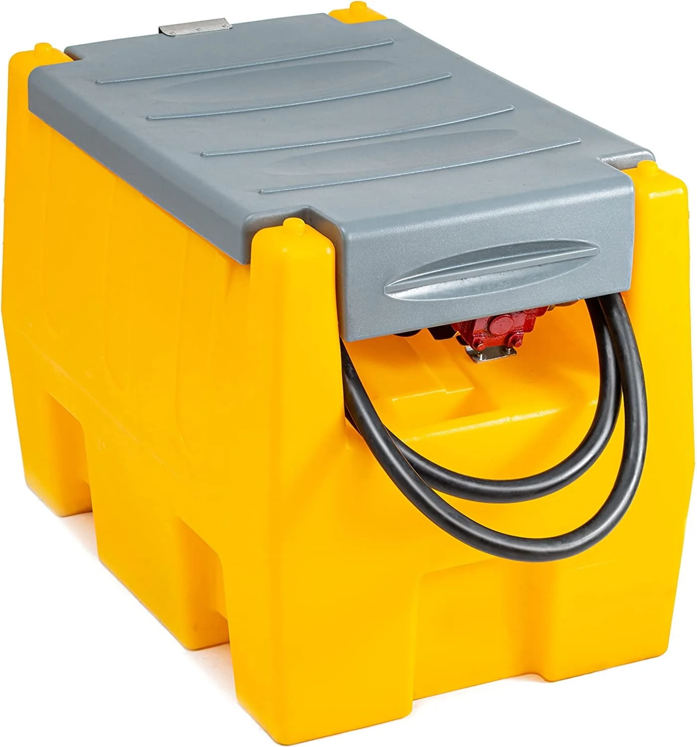2026 Sales58 Gallon Gasoline Tank, Portable Fuel Tank with 12V Electric Fuel Transfer Pump, 40 GPM Gasoline Fuel Tank with 4 Meters Hose for Gasoline Transportation (Yellow, 58 gal)