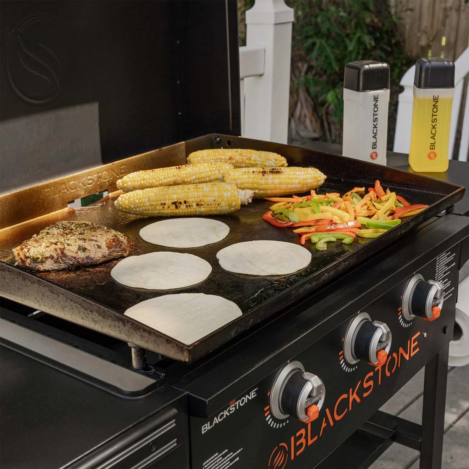 2026 Sales28 Inch Blackstone Griddle 2080 with Hood XL Griddle Original 3-Burner Outdoor Flat Top Grill, with Blackstone Griddle Accessories, Seasoning, and Wholesalehome Gloves and Cloth