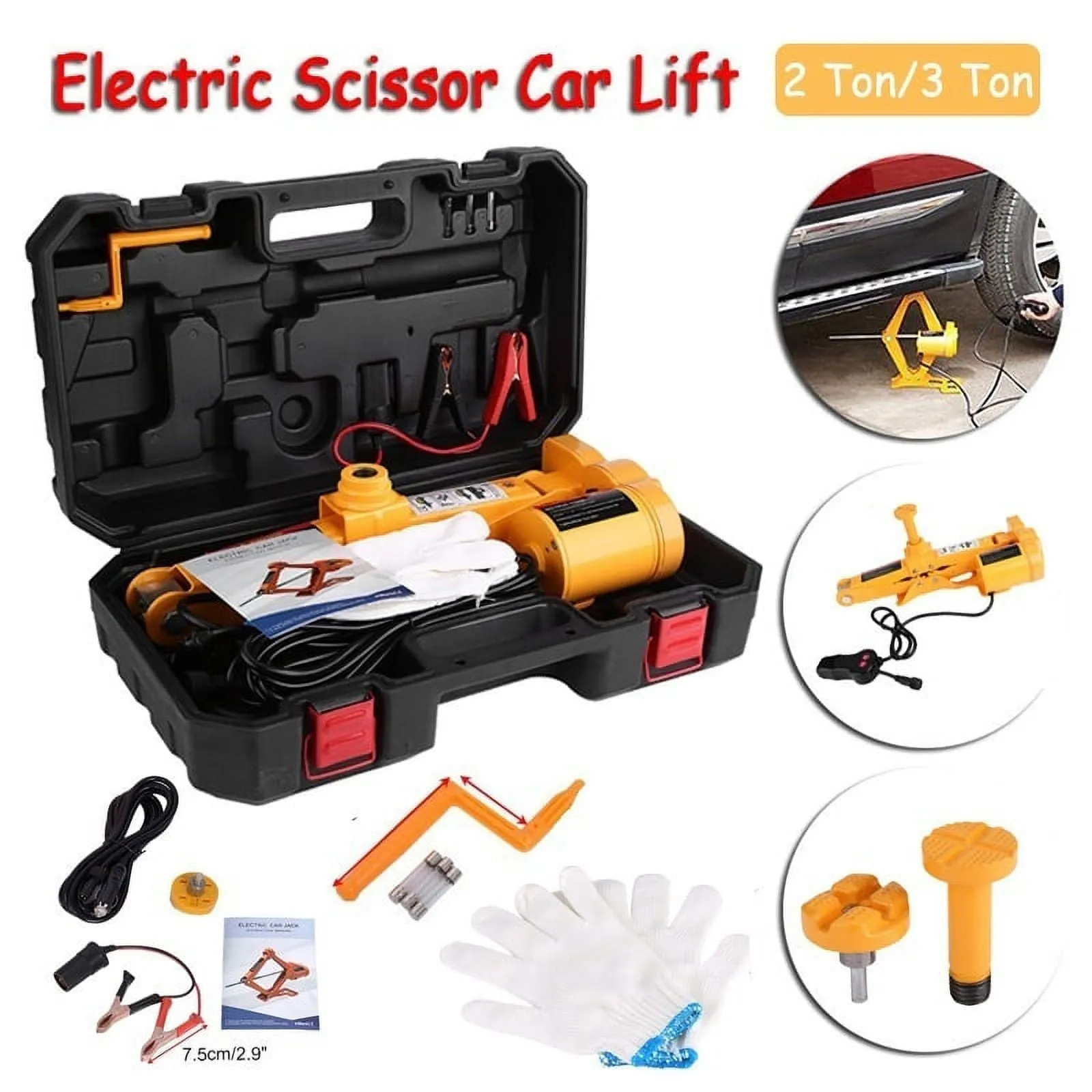 2026 Sales3Ton 12V DC Automotive Car Electric Jack Lifting SUV Van Garage and Emergency Equipment