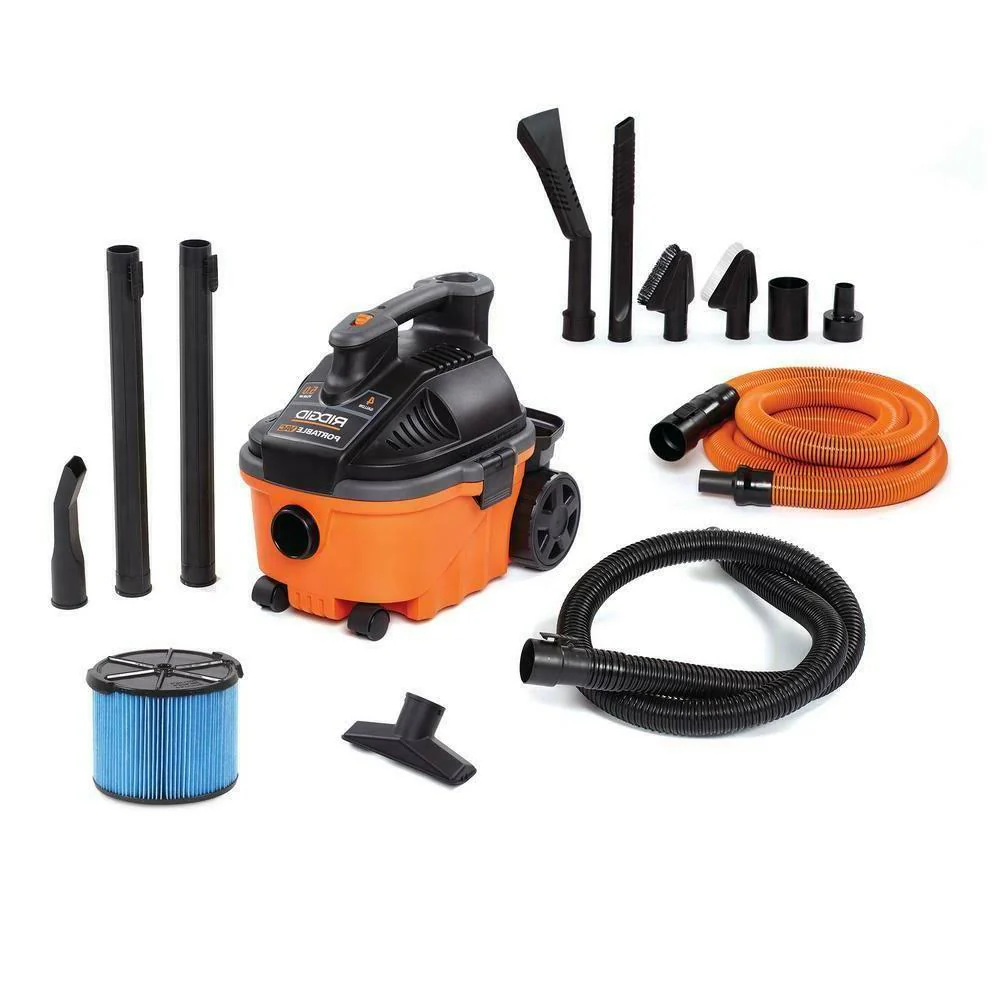2026 Sales4 gal. 5.0-Peak Portable Wet/Dry VAC with Premium Auto Detailing Kit