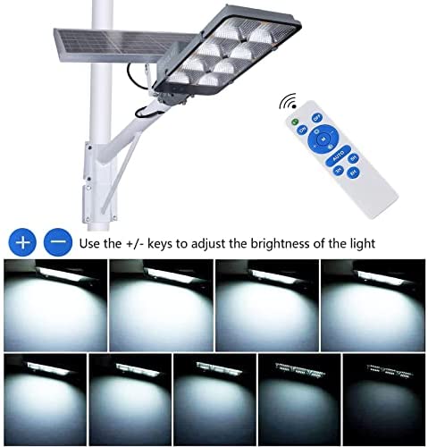 2026 Sales450W Solar Street Flood Lights Outdoor Lamp with Remote Control Dusk to Dawn Security Lighting for Yard Garden Gutter Basketball Court Arena Lawn lm