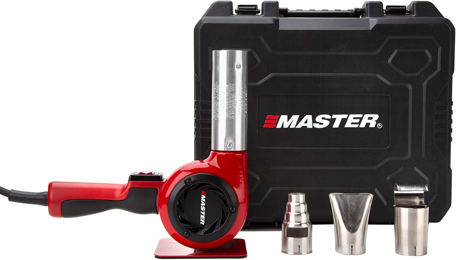 2026 SalesIndustrial hot air gun kit, quick replacement of plug-in heating elements, adjustable temperature, voltage 120 volts, power 1740 watts, current 14.5 amps, assembled in the United States.