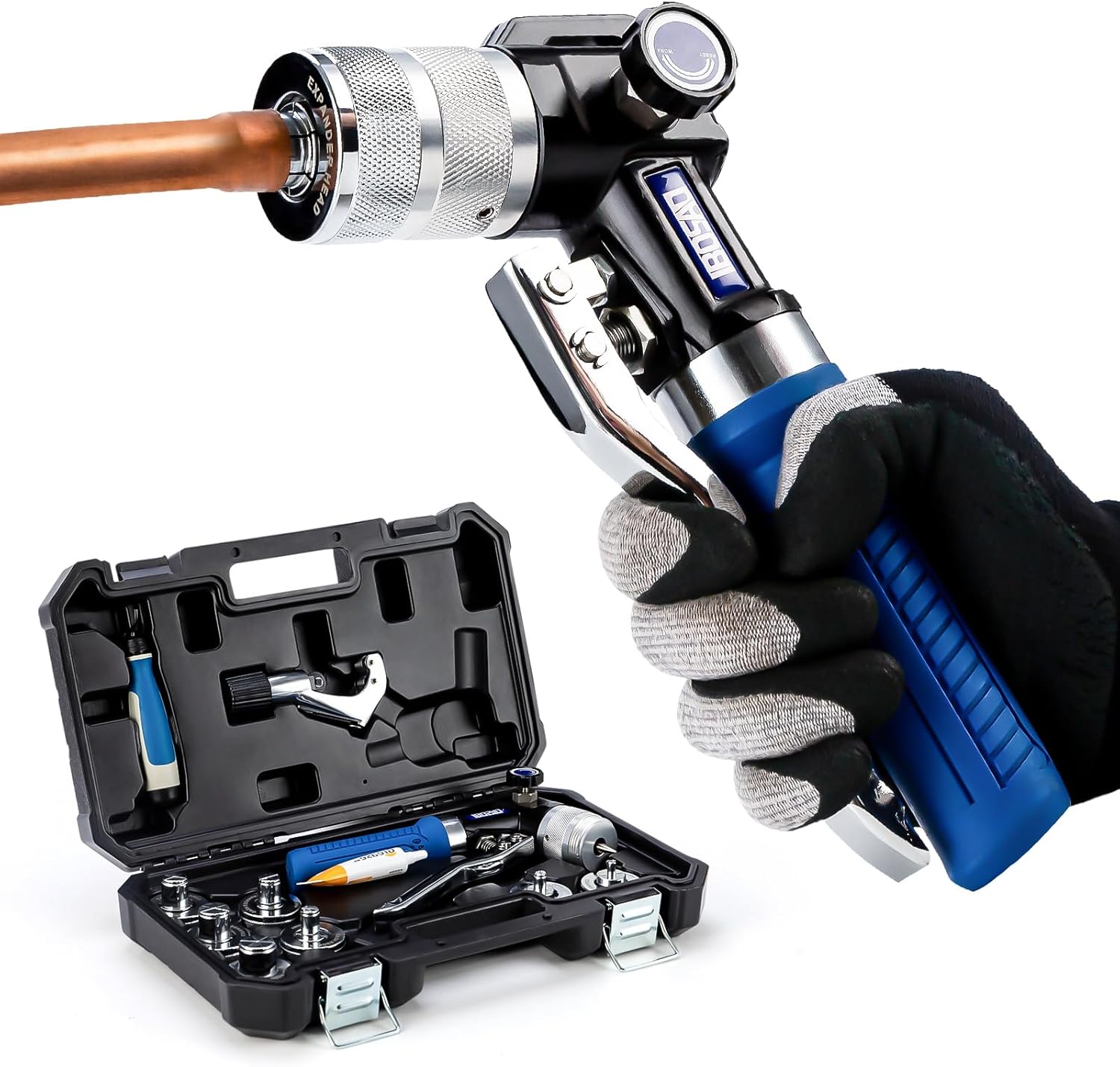 2026 SalesHydraulic tube expanding tool kit, used to expand 3/8-inch copper tubes to 1-1/8 inches.