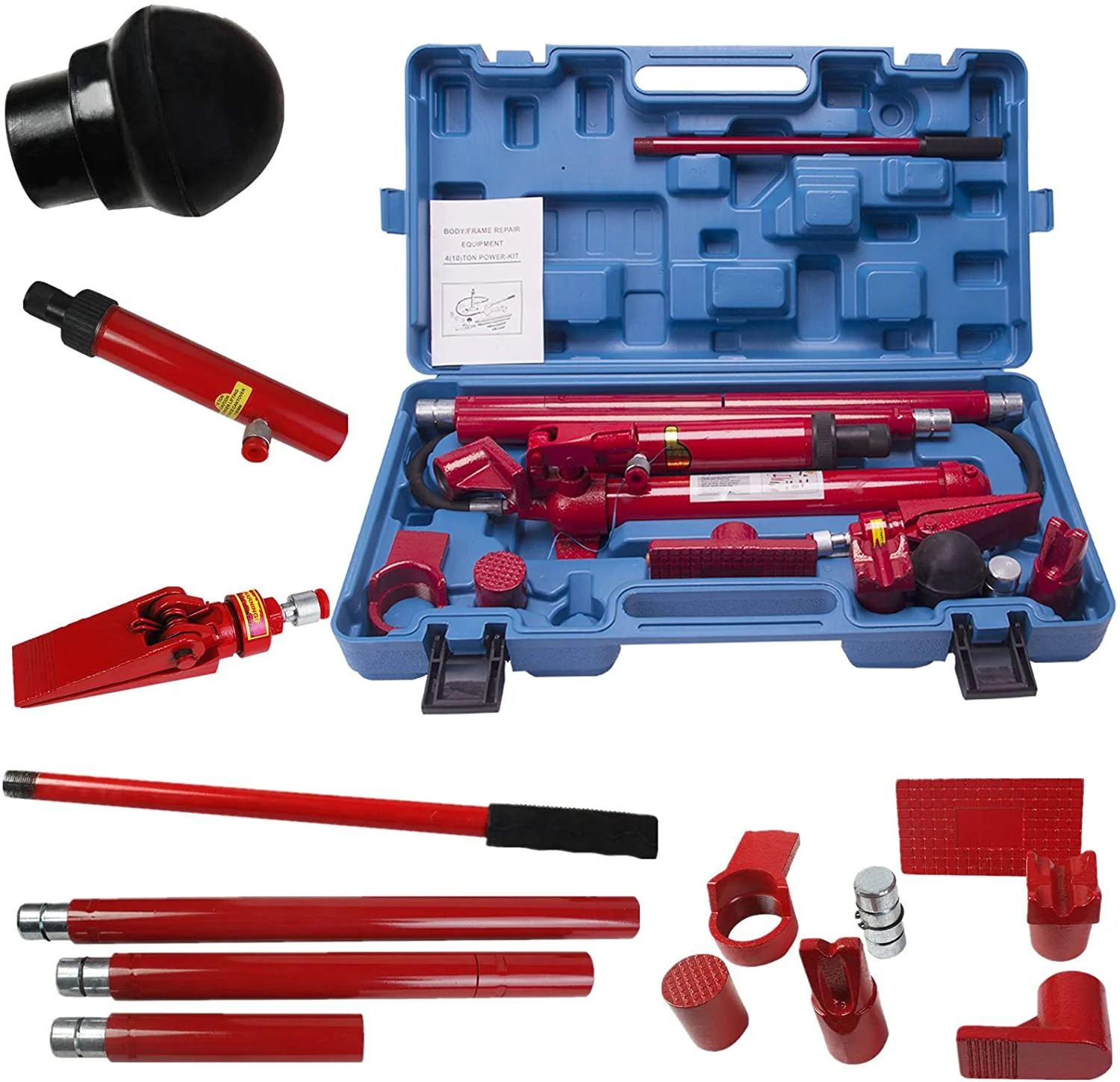 2026 Sales10 Ton Porta Power Hydraulic Jack Repair Kit Auto Shop Air Pump Lift Ram Body Frame Tool Heavy Set