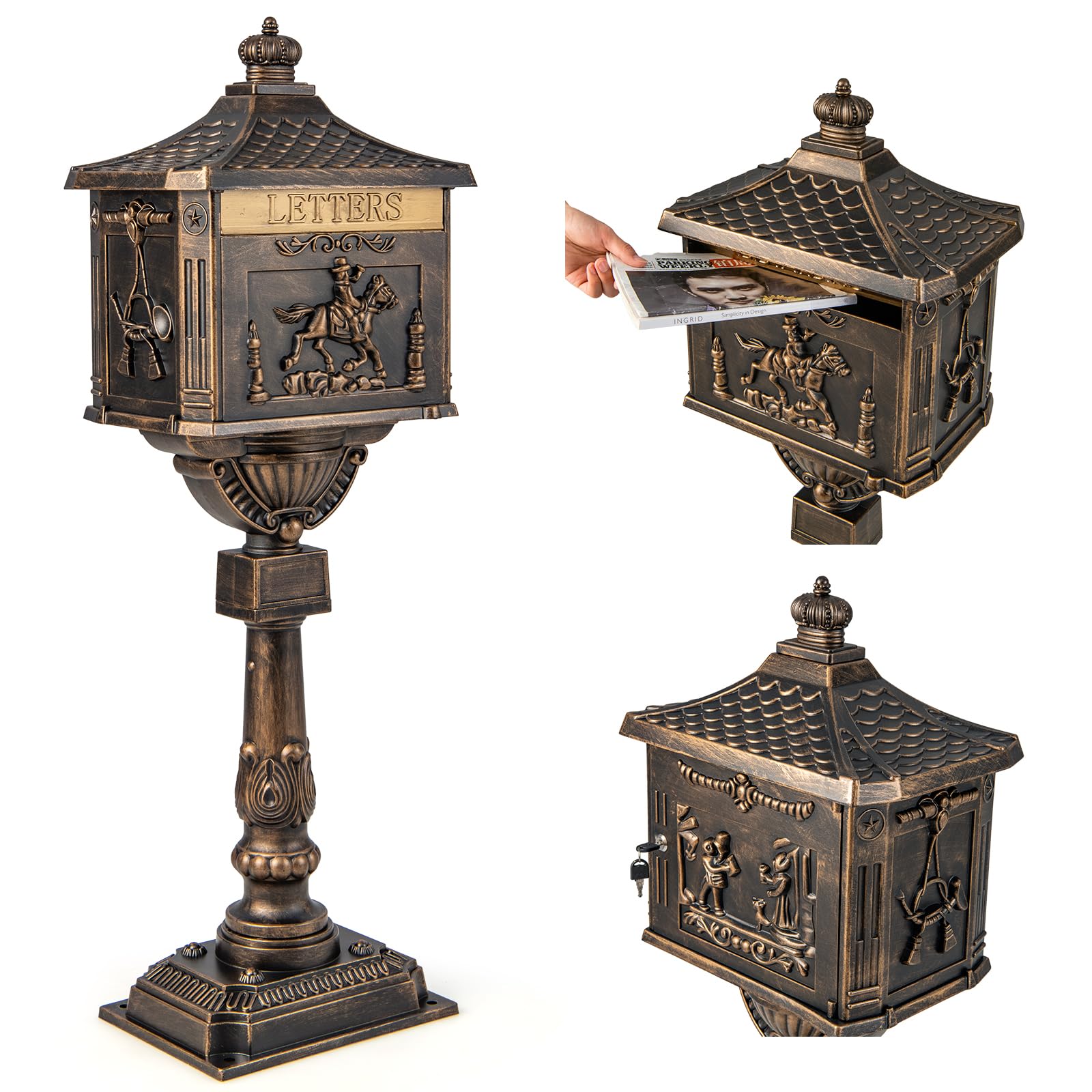 2026 SalesCast Aluminum Mailbox with Post