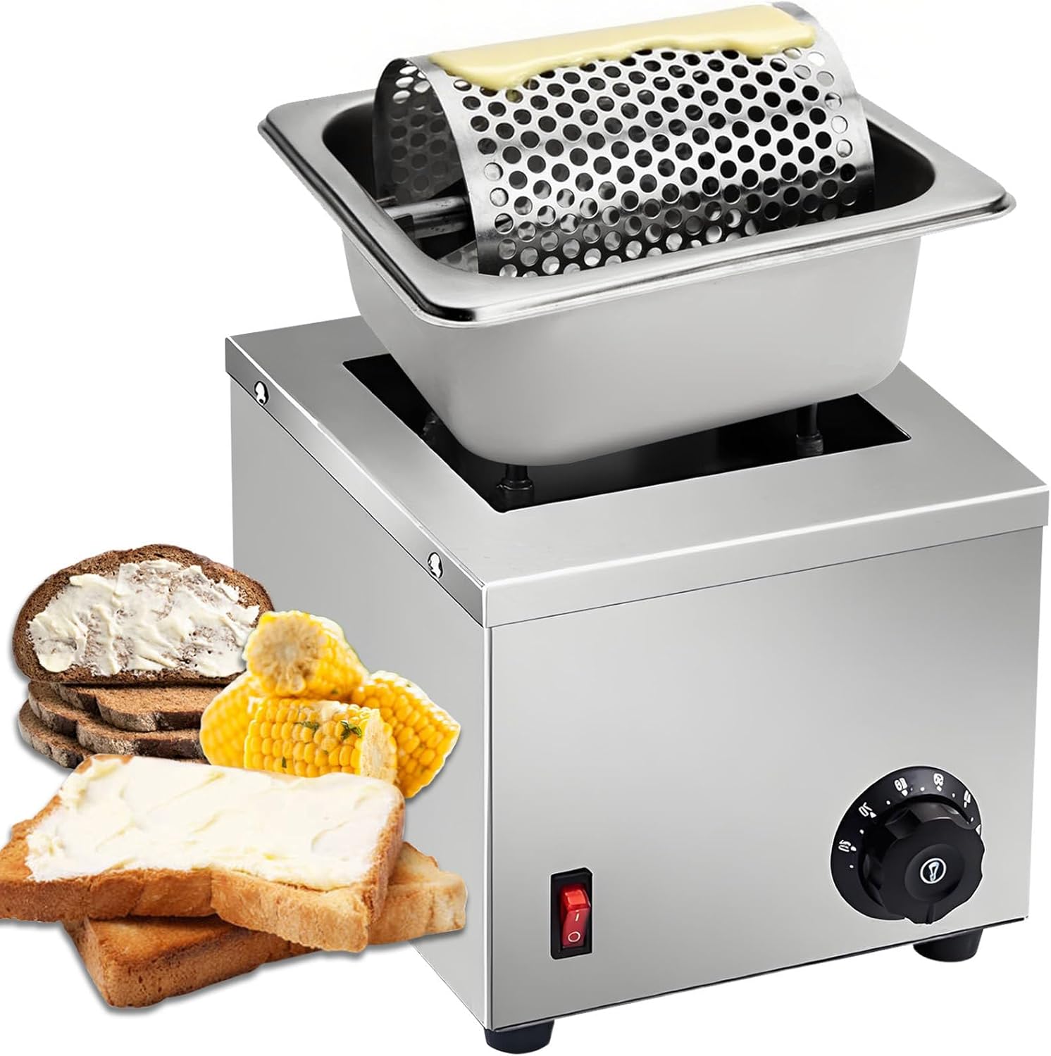 2026 SalesElectric Butter Wheel Warmers for Spreads Butter Evenly to Bread, Stainless Steel Butter Roller for Butter Sauces or Oil, for Indoor/Outdoor Picnics Camping BBQ