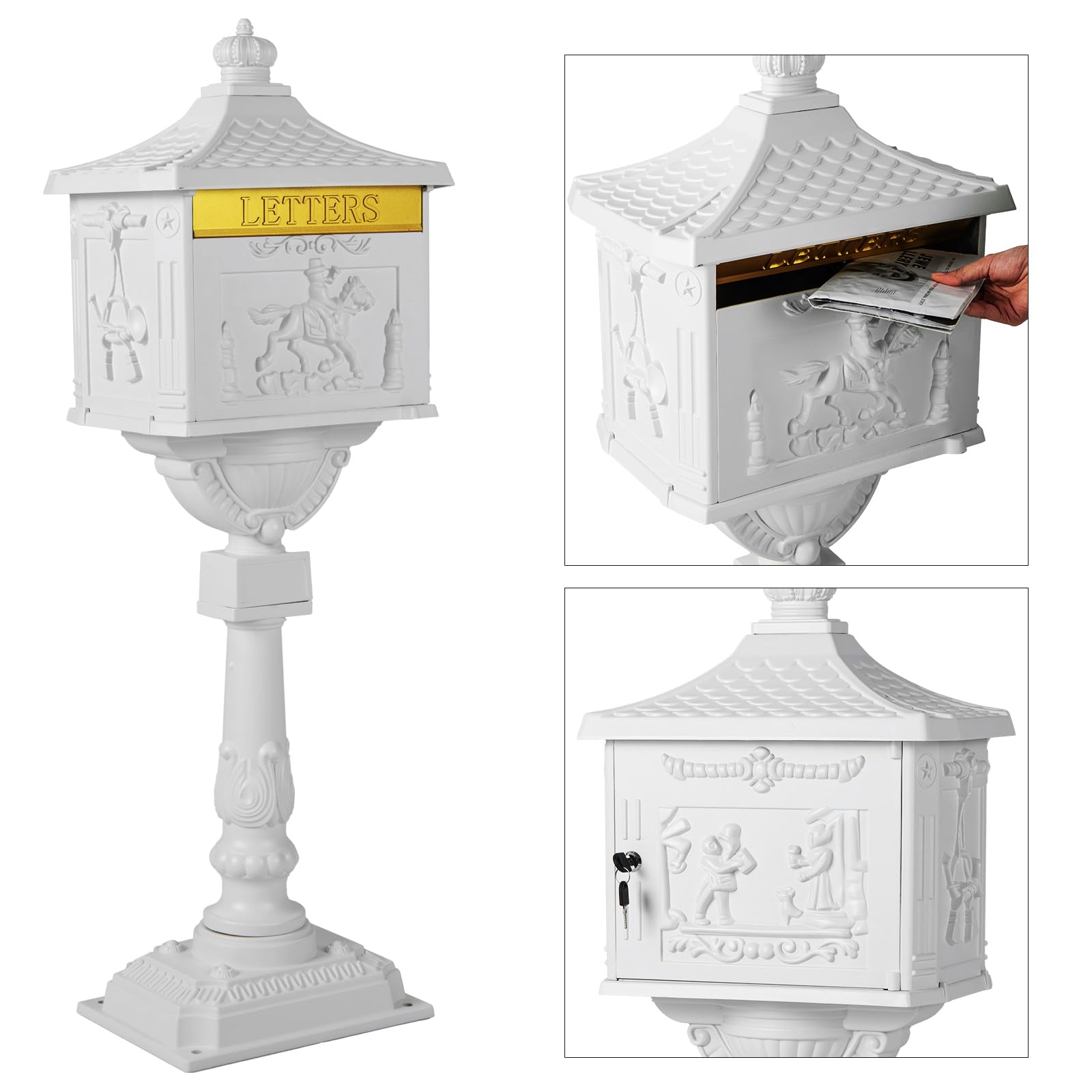2026 SalesCast Aluminum Mailbox with Post