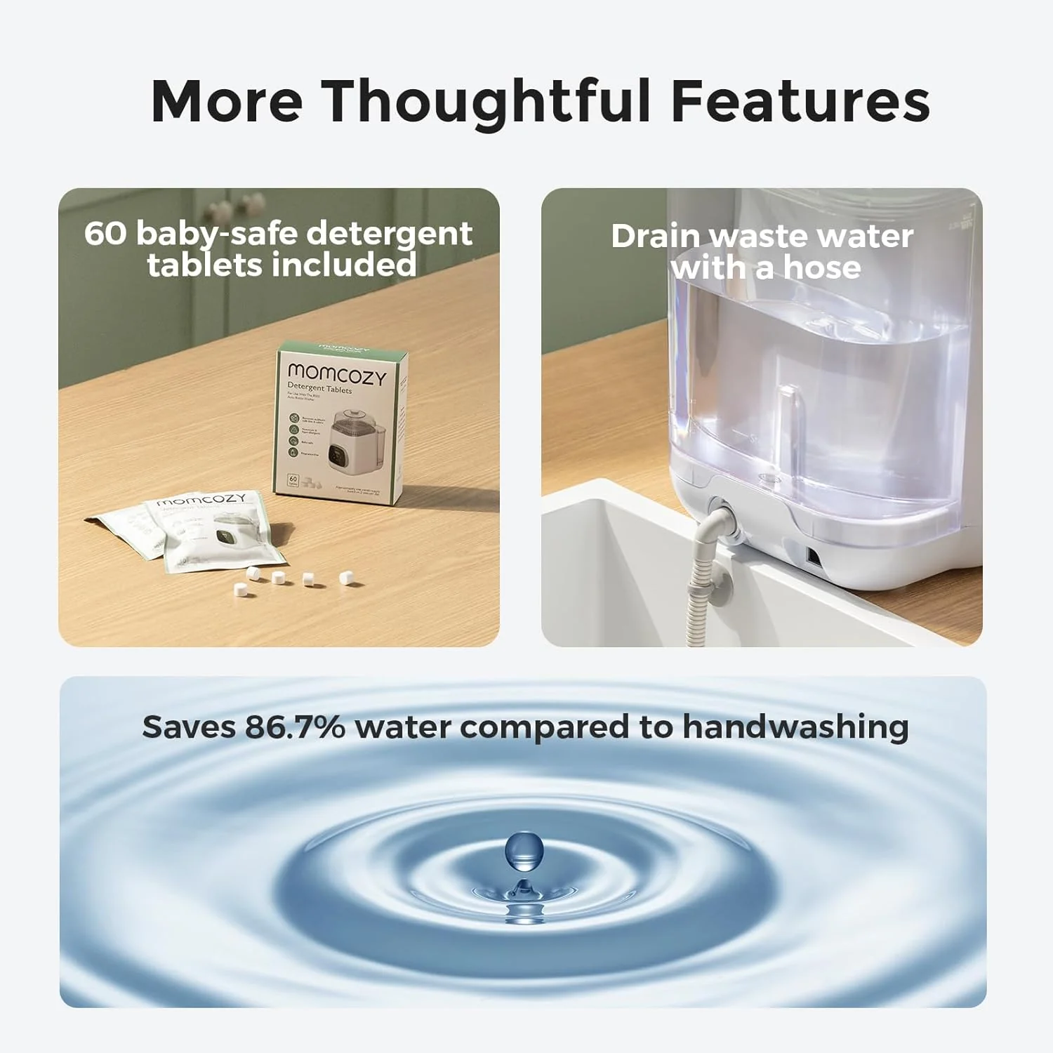 2026 SalesBaby Bottle Washer, Sterilizer & Dryer - All-in-One Cleaning Machine for Bottles, Pump Parts & Baby Essentials