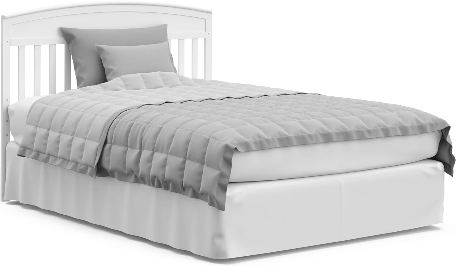 2026 Sales5-in-1 Convertible Baby Bed (with drawers, white) - Green Guardian Gold Certification, built-in baby bed storage drawer, convertible to toddler bed, day bed and full-size bed