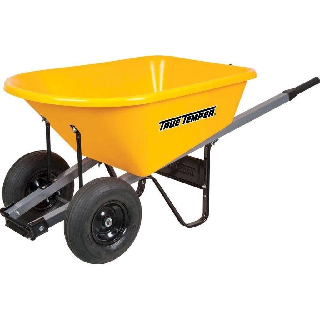 2026 Sales6 Cu. ft. Poly Wheelbarrow with Dual Wheels