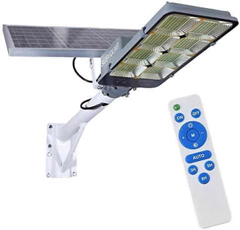 2026 Sales450W Solar Street Flood Lights Outdoor Lamp with Remote Control Dusk to Dawn Security Lighting for Yard Garden Gutter Basketball Court Arena Lawn lm