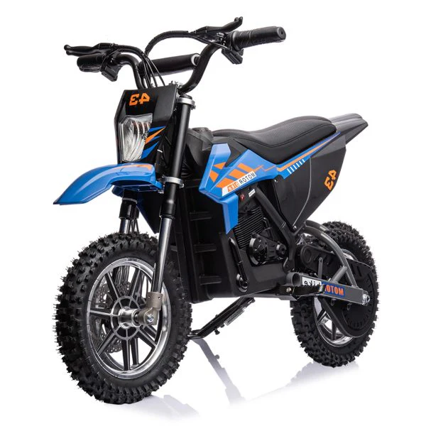 2026 Sales36V Kids Electric Dirt Bike, 36V, 350W, 15.5MPH, LED, 175lbs Max – Blue