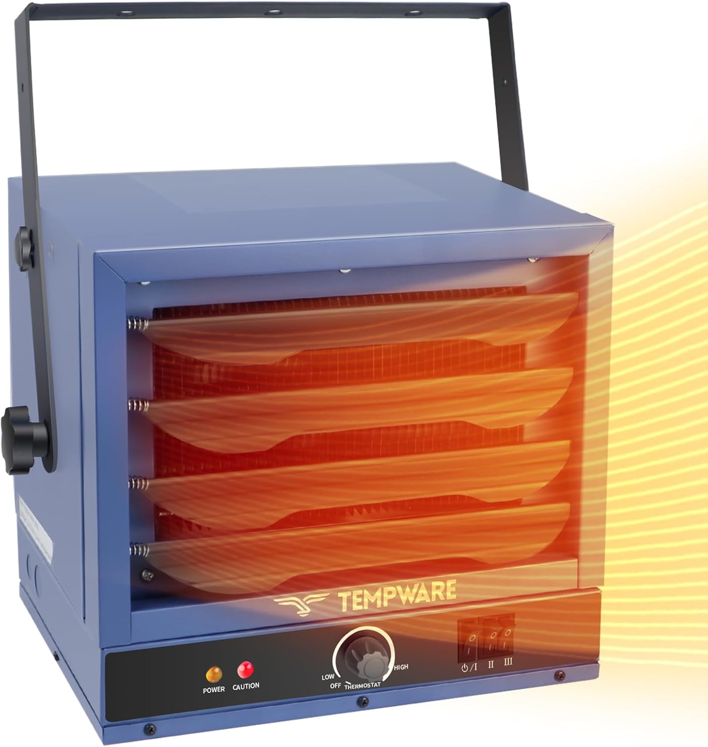 2026 SalesElectric vehicle garage heater, 7500-watt digital display fan-driven ceiling-mounted work area heater, featuring full-function remote control, 240-volt wired installation, with a 12-hour timer, is highly suitable for use in workplaces.